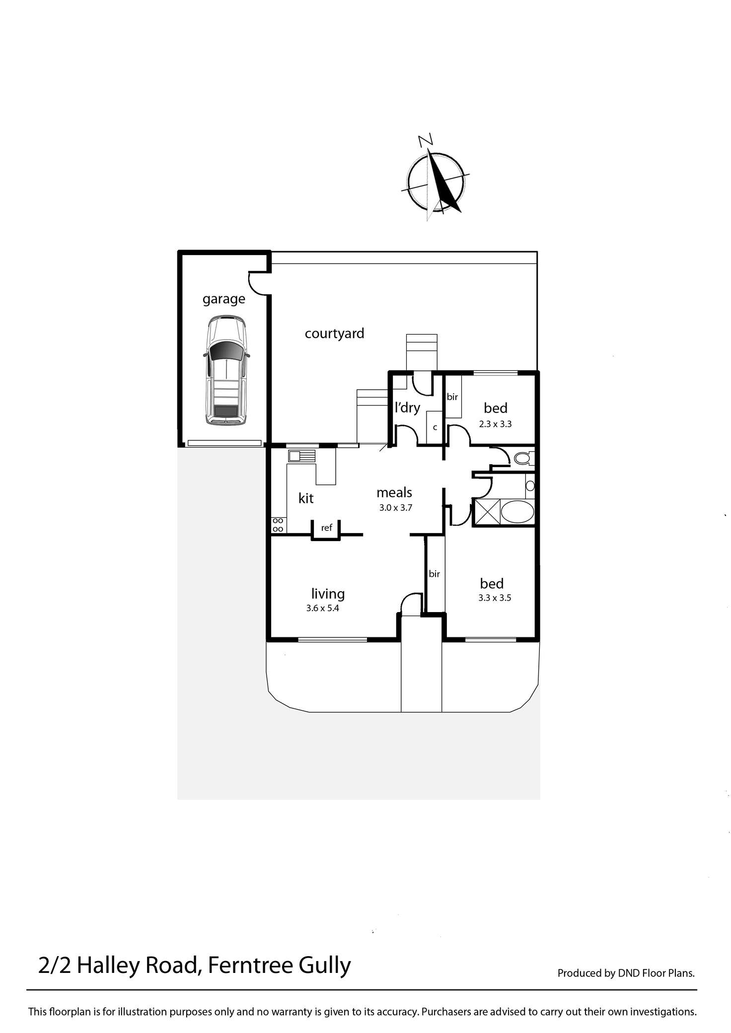 Floorplan of Homely unit listing, 2/2 Halley Road, Ferntree Gully VIC 3156