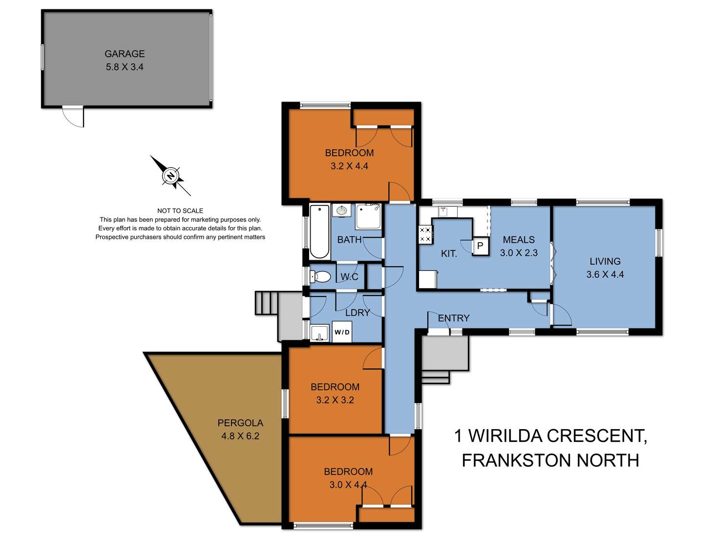 Floorplan of Homely house listing, 1 Wirilda Crescent, Frankston North VIC 3200