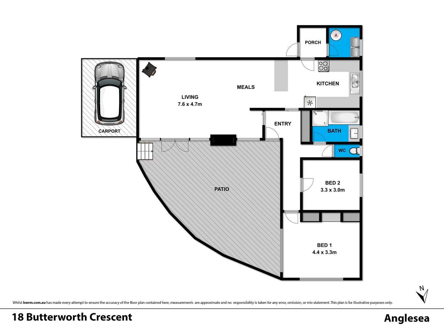 Floorplan of Homely house listing, 18 Butterworth Crescent, Anglesea VIC 3230
