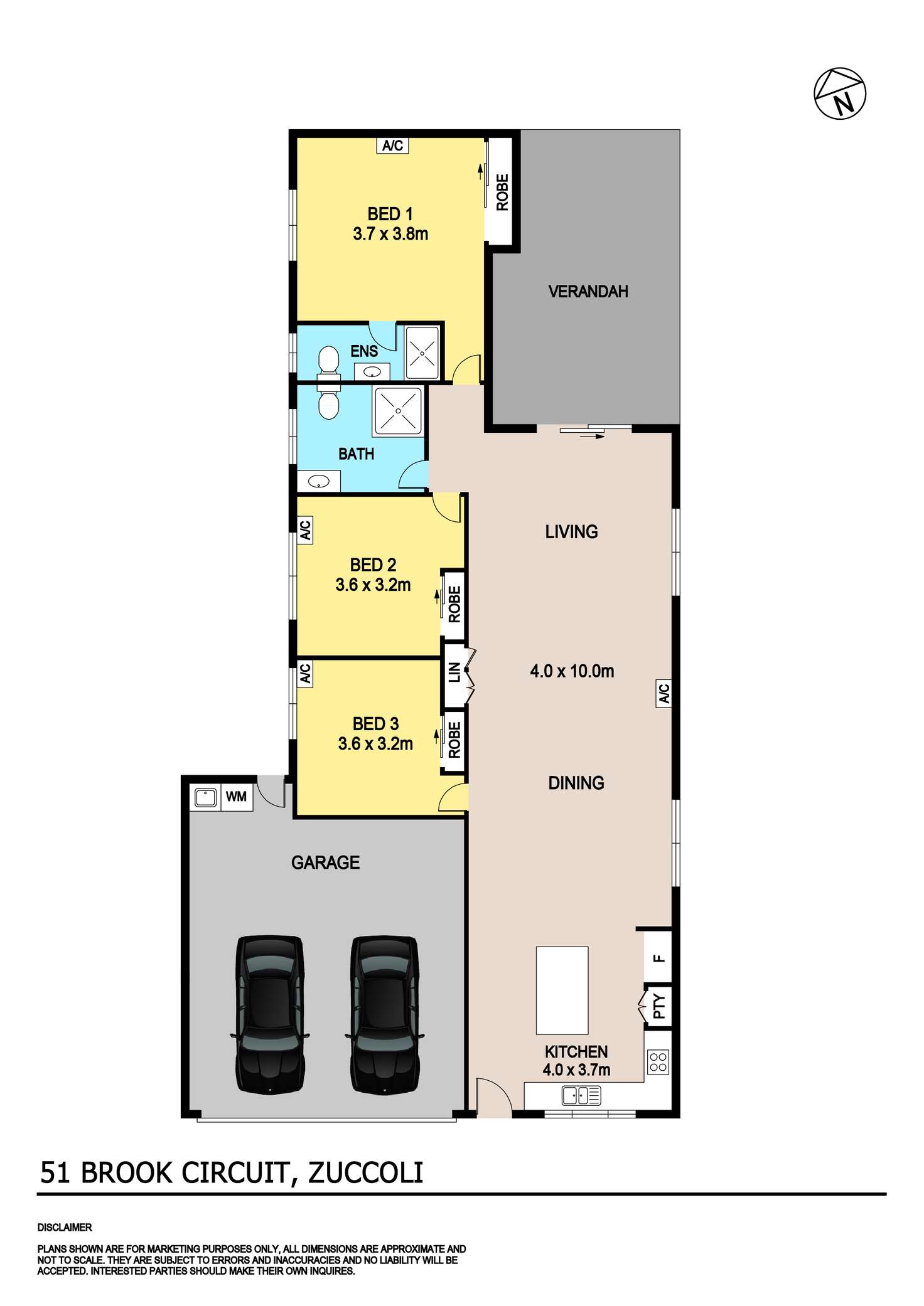 Floorplan of Homely house listing, 51 Brook Circuit, Zuccoli NT 832