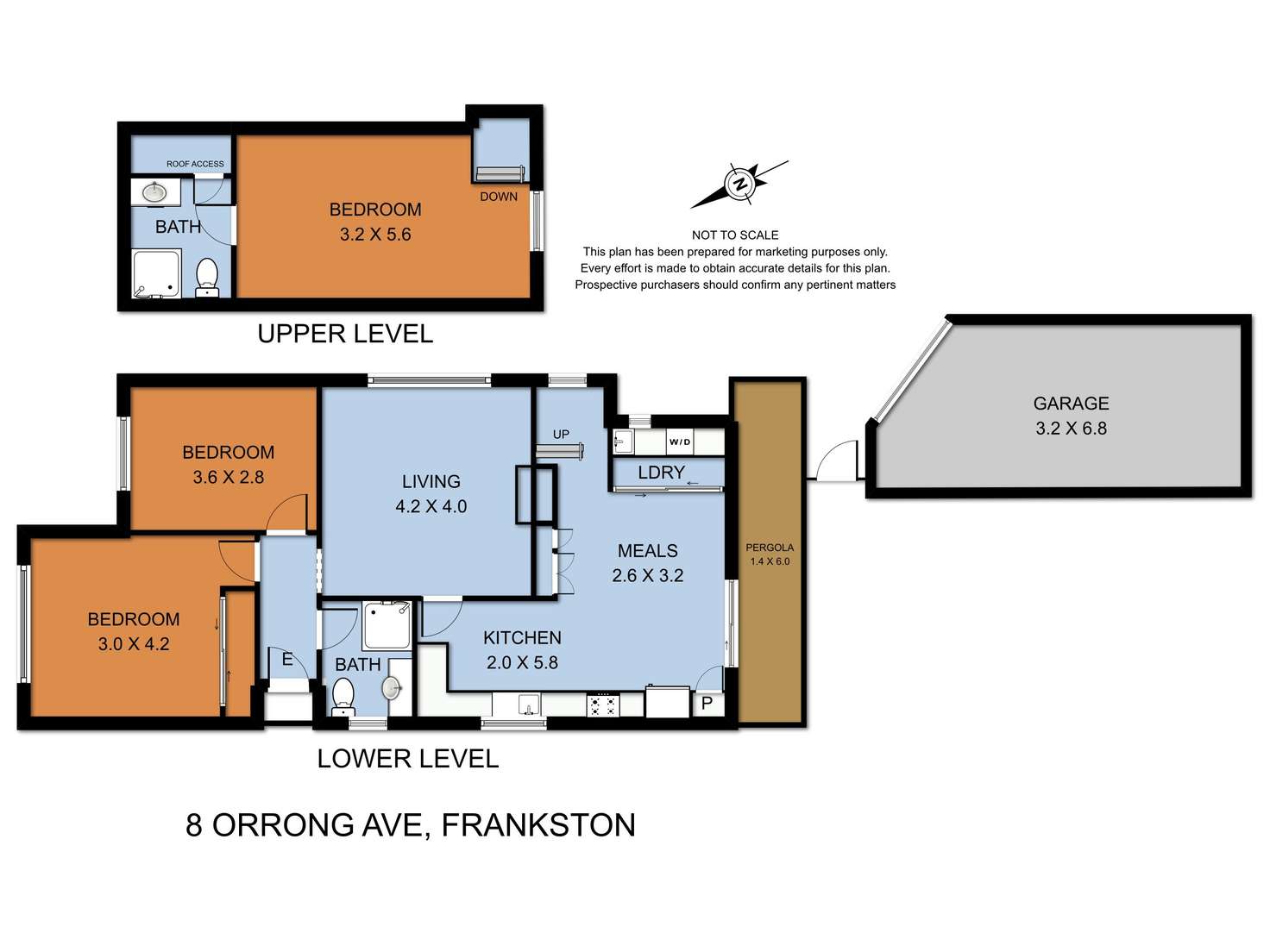 Floorplan of Homely house listing, 8 Orrong Avenue, Frankston VIC 3199