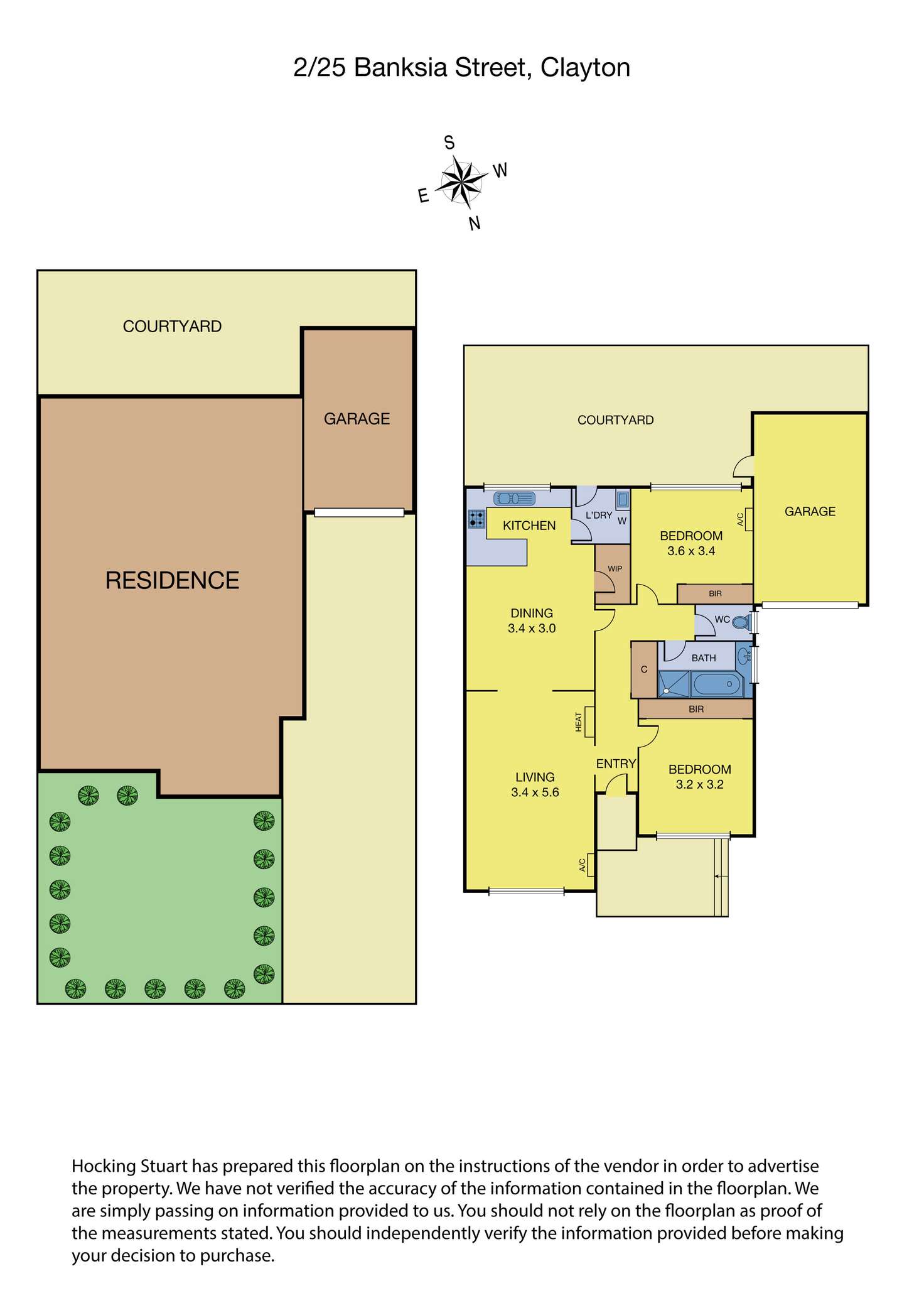 Floorplan of Homely unit listing, 2/25 Banksia Street, Clayton VIC 3168