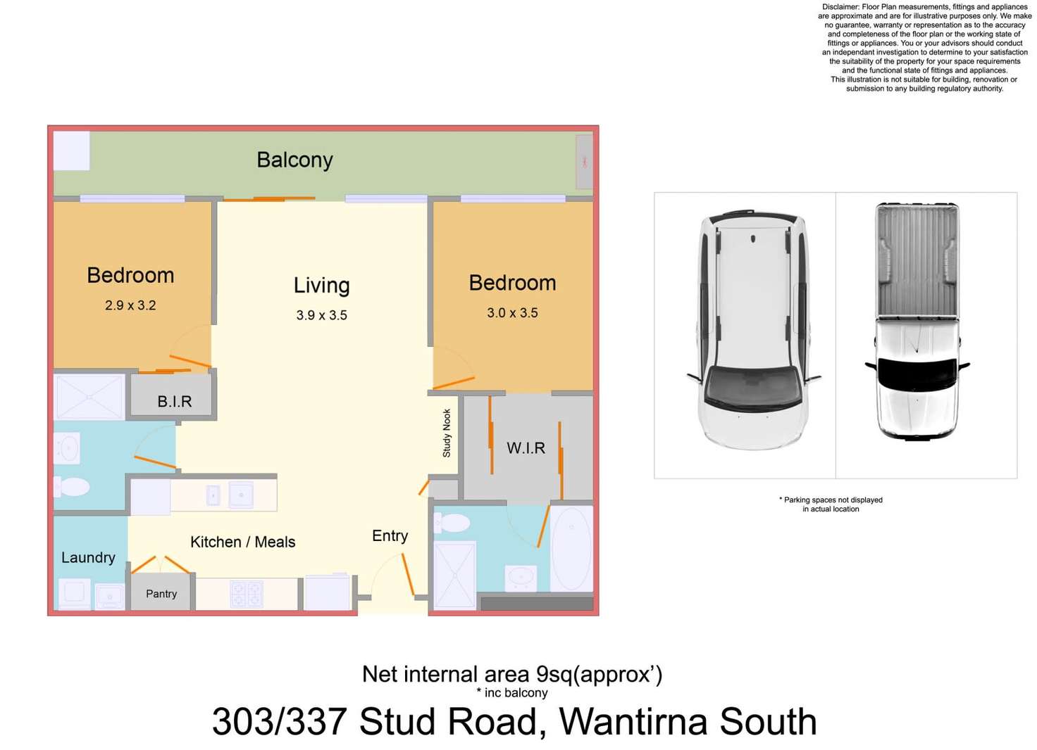 Floorplan of Homely apartment listing, 303/337 Stud Road, Wantirna South VIC 3152