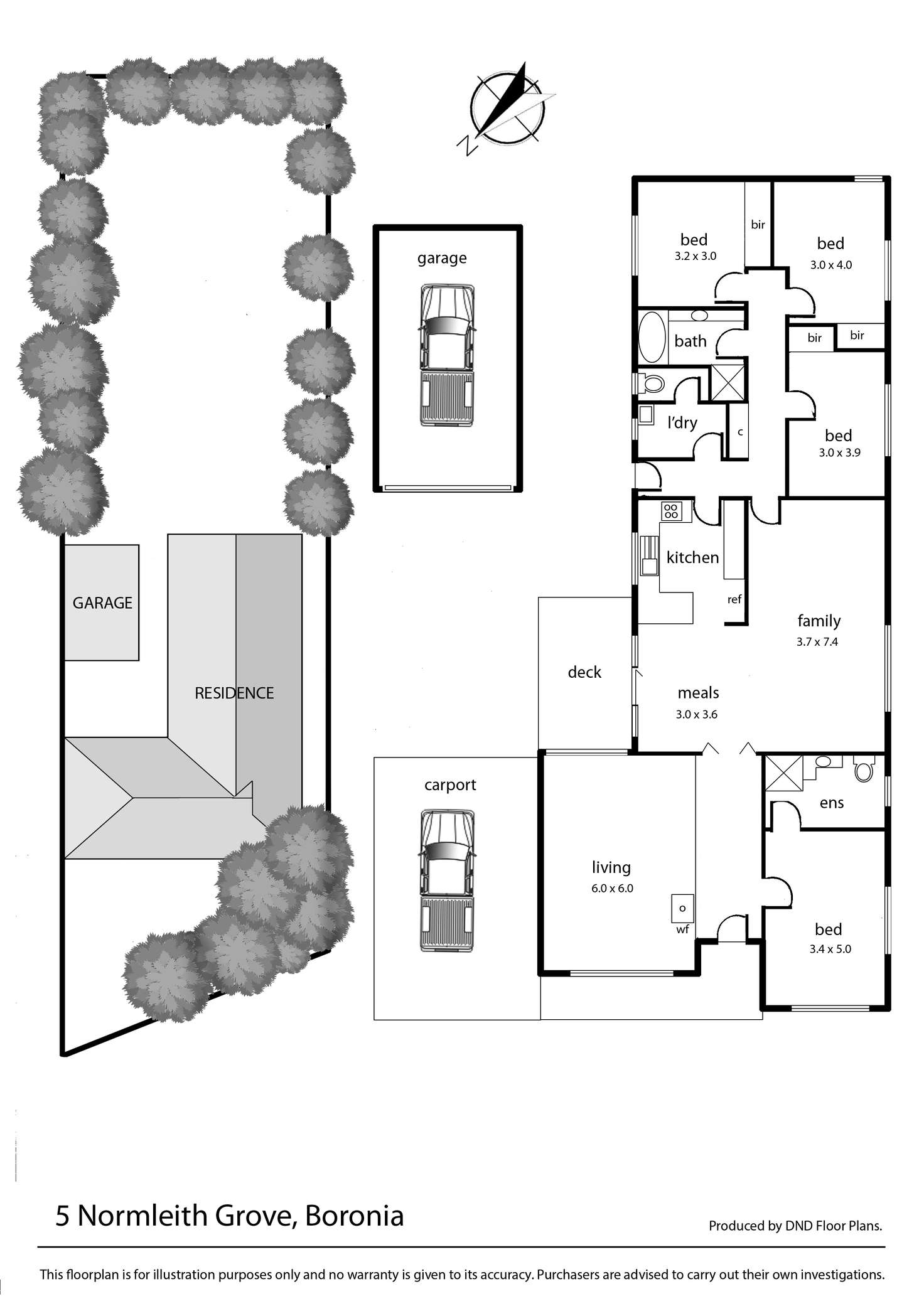 Floorplan of Homely house listing, 5 Normleith Grove, Boronia VIC 3155