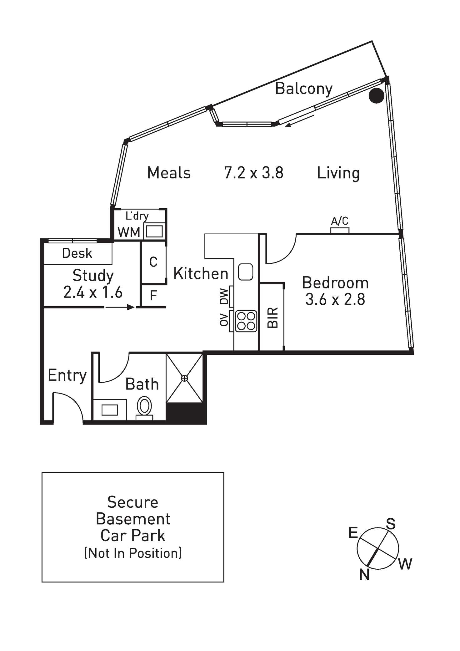 Floorplan of Homely apartment listing, 2007/3-5 St Kilda  Road, St Kilda VIC 3182
