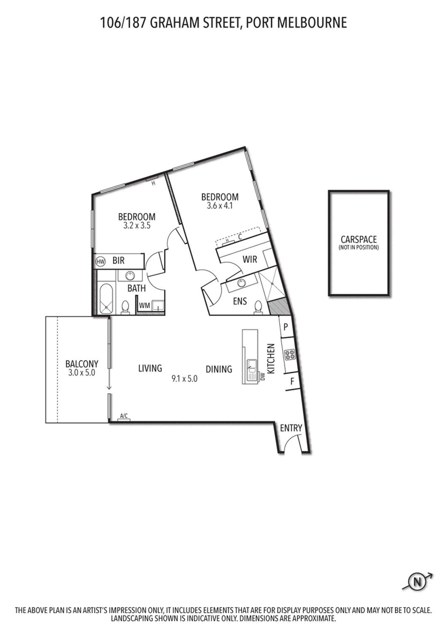 Floorplan of Homely apartment listing, 106/187-195 Graham Street, Port Melbourne VIC 3207