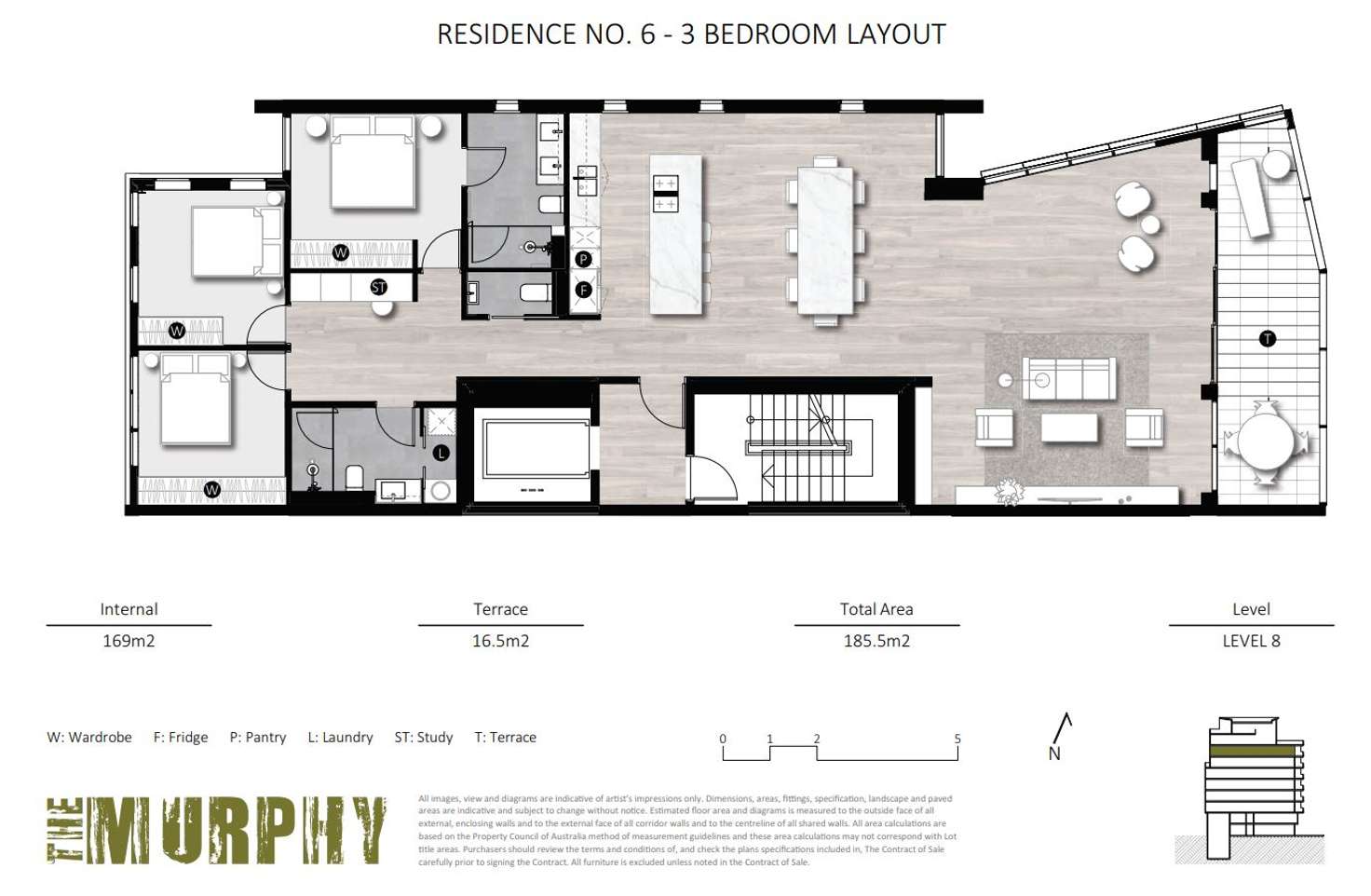 Floorplan of Homely apartment listing, Apt 5 The Murphy, Port Melbourne VIC 3207
