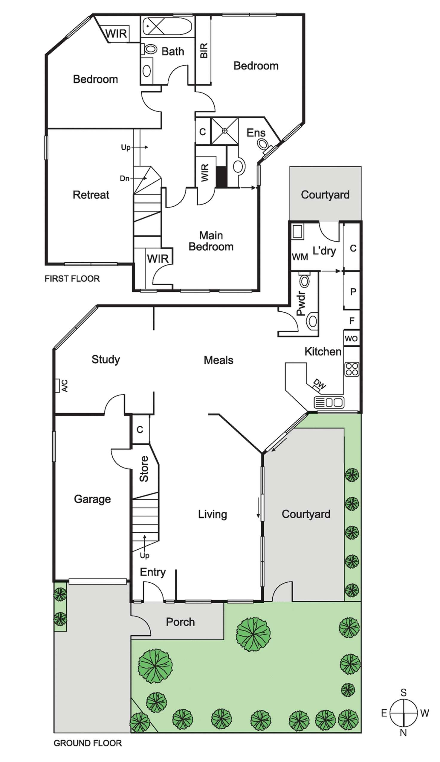 Floorplan of Homely townhouse listing, 1/3 Hinton Road, Glen Huntly VIC 3163