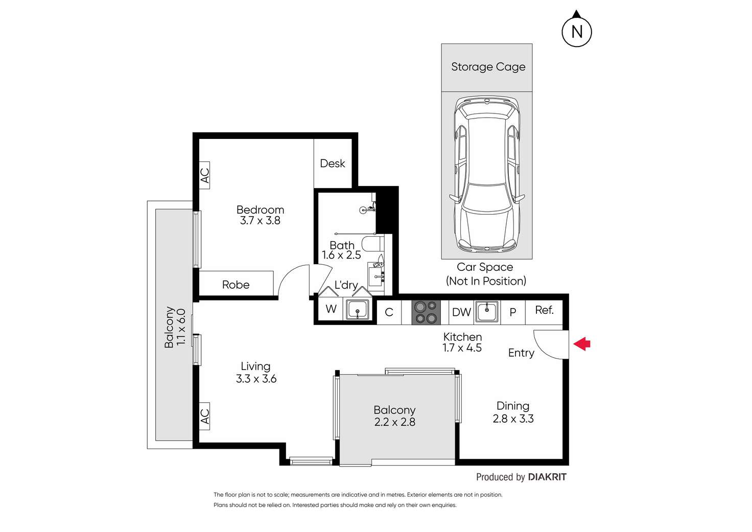 Floorplan of Homely apartment listing, 405/48 Rose Street, Fitzroy VIC 3065