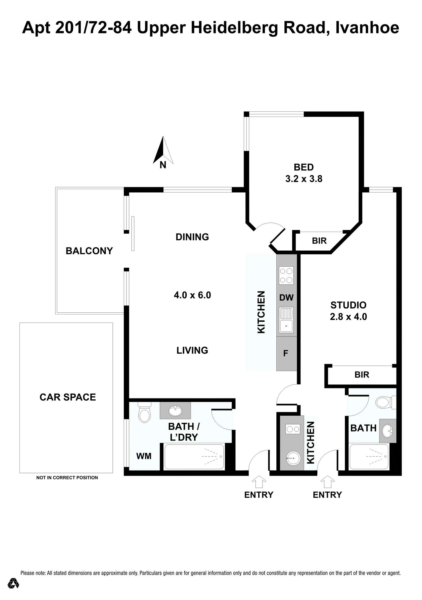 Floorplan of Homely apartment listing, 201/72 Upper Heidelberg Road, Ivanhoe VIC 3079