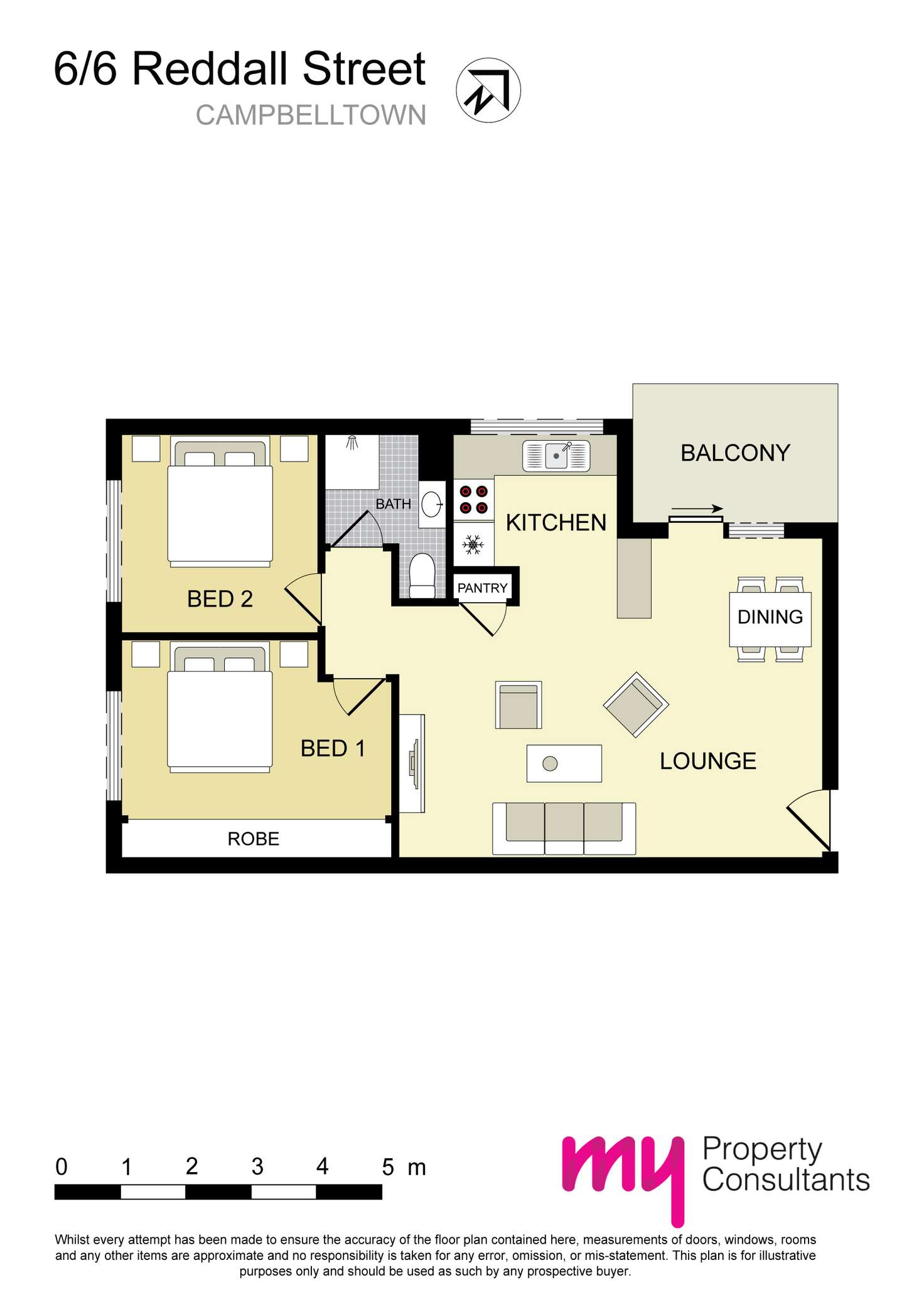 Floorplan of Homely unit listing, 6/6 Reddall Street, Campbelltown NSW 2560