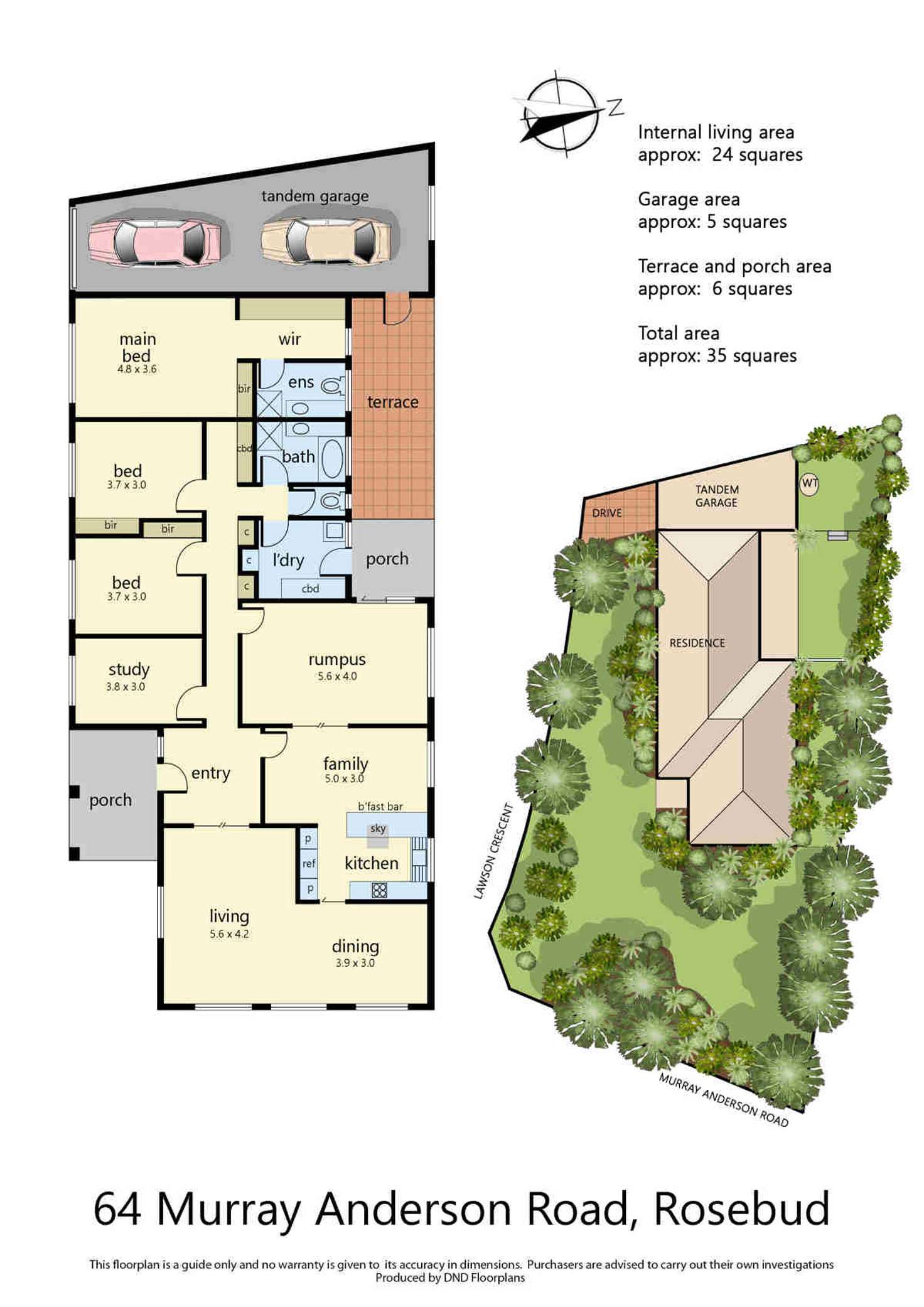Floorplan of Homely house listing, 64 Murray-Anderson Road, Rosebud VIC 3939