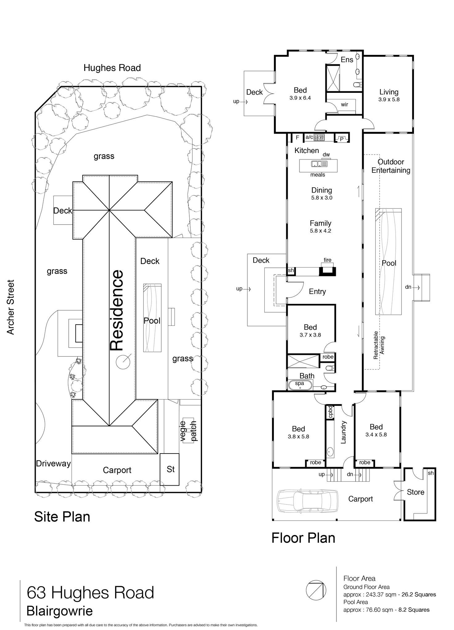 Floorplan of Homely house listing, 63 Hughes Road, Blairgowrie VIC 3942