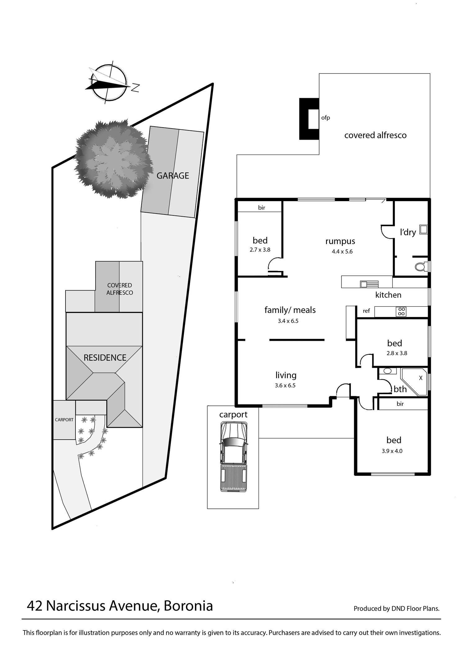 Floorplan of Homely house listing, 42 Narcissus Avenue, Boronia VIC 3155