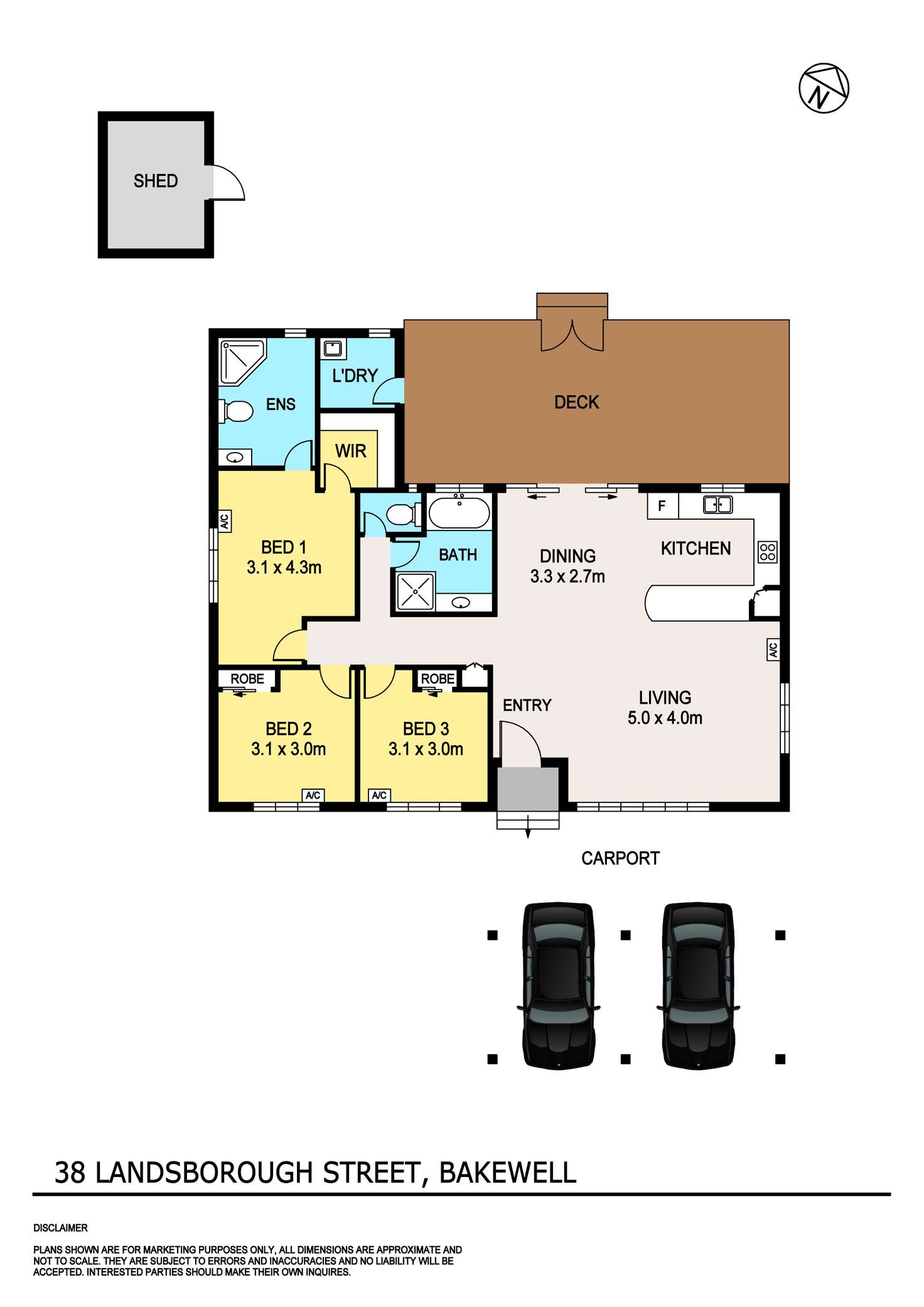 Floorplan of Homely house listing, 38 Landsborough Terrace, Bakewell NT 832