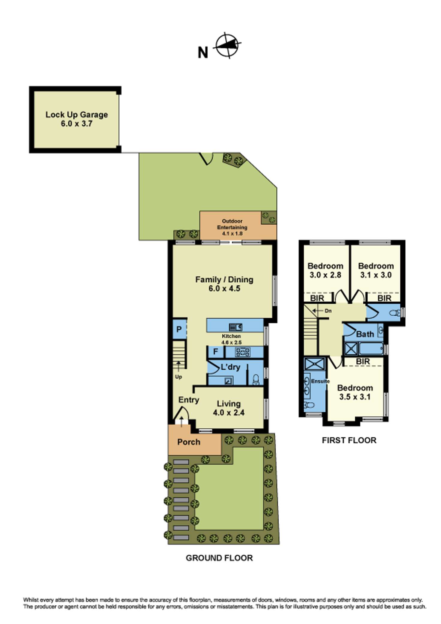 Floorplan of Homely townhouse listing, 1/69 Watt Street, South Kingsville VIC 3015
