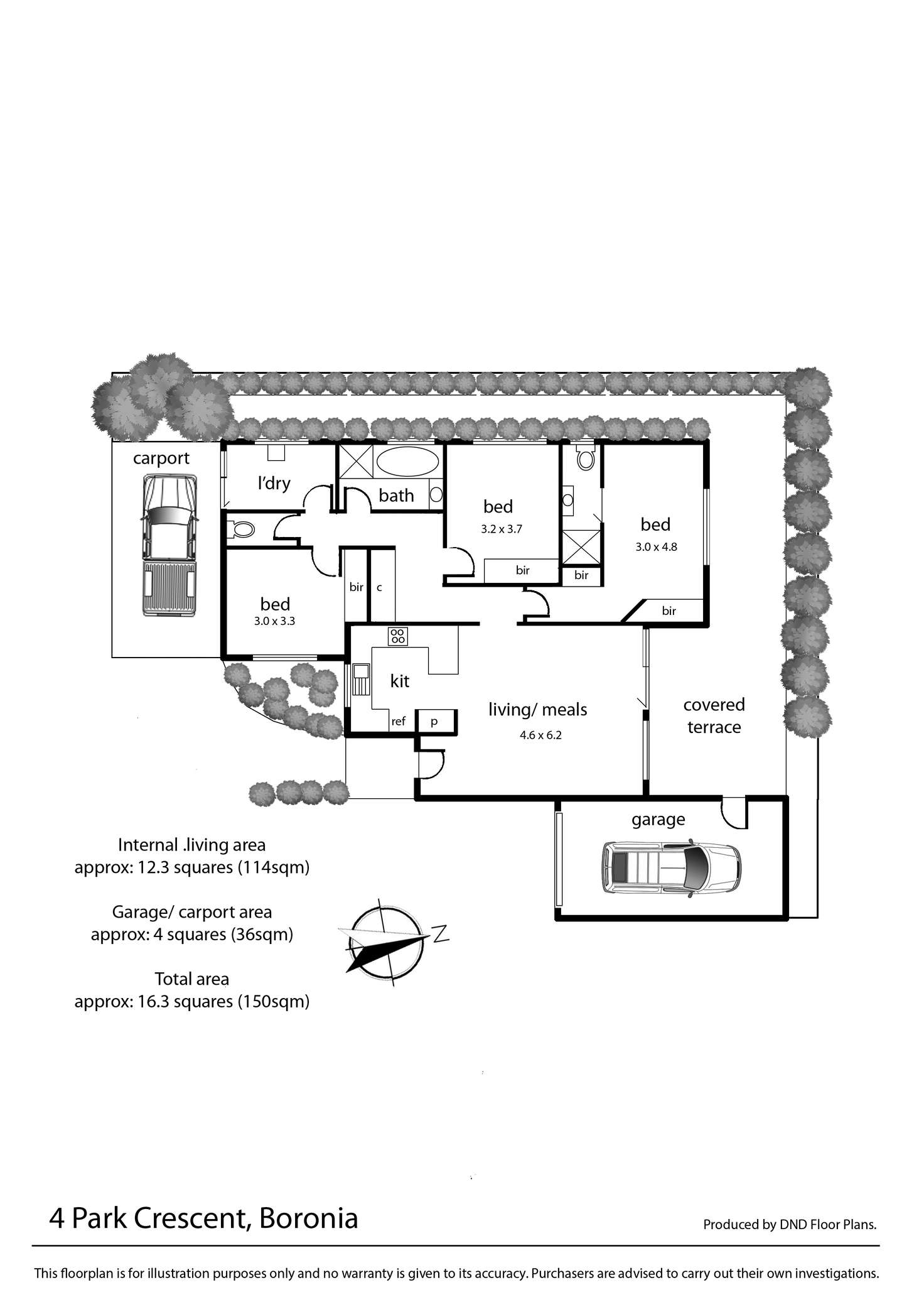 Floorplan of Homely unit listing, 3/4 Park Crescent, Boronia VIC 3155