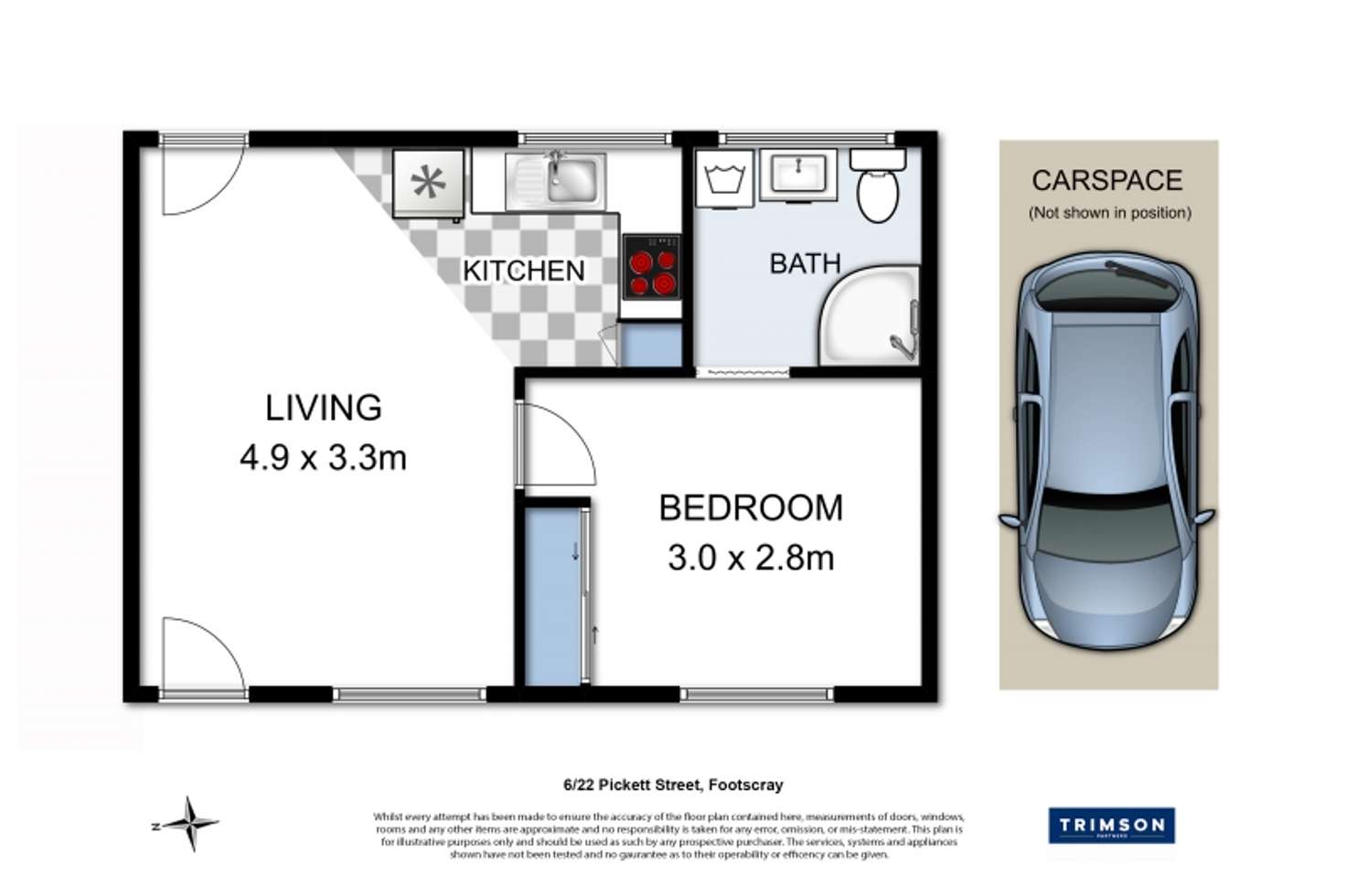 Floorplan of Homely unit listing, 6/22 Pickett Street, Footscray VIC 3011