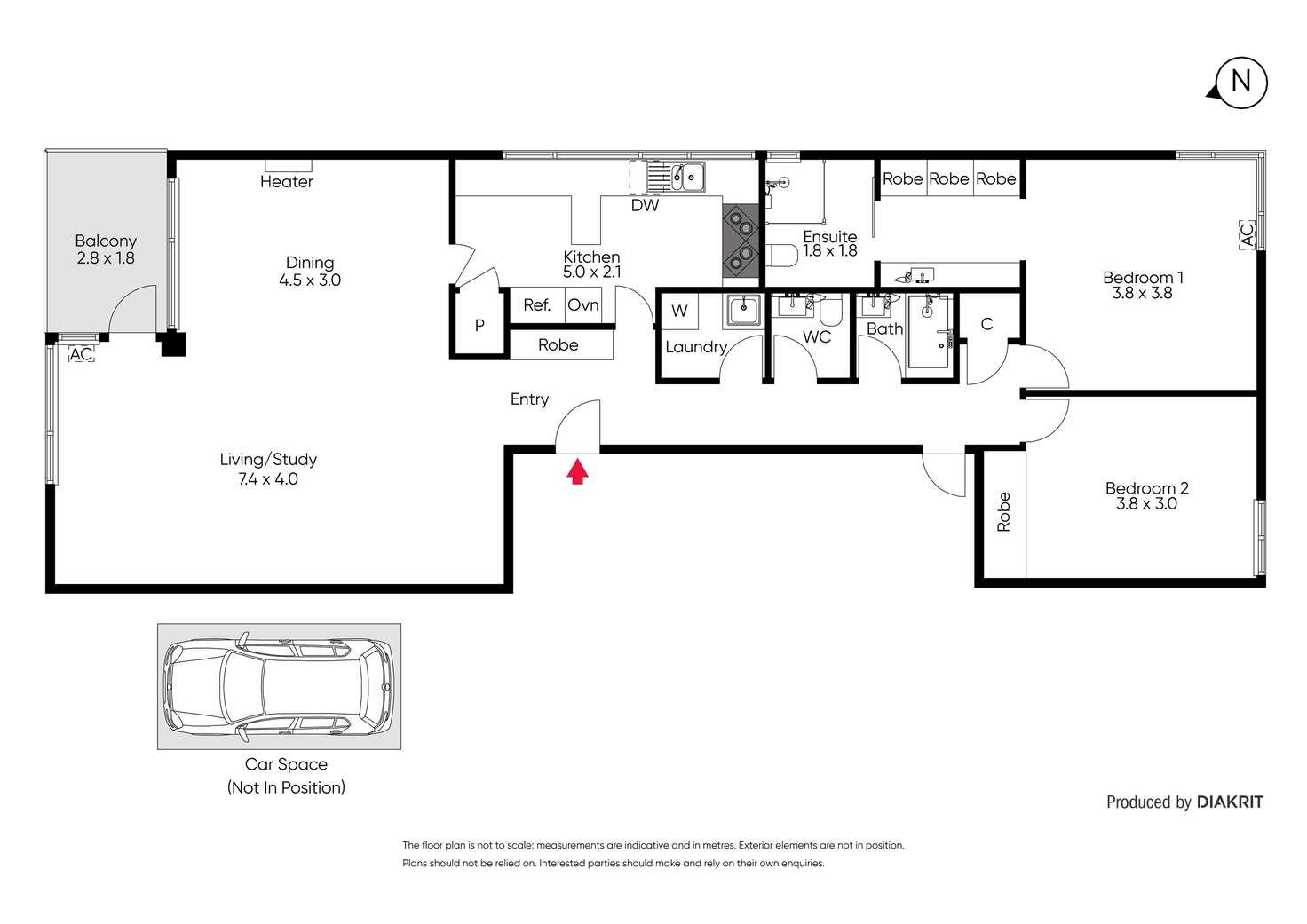 Floorplan of Homely apartment listing, 22/4 Sydney Street, Prahran VIC 3181