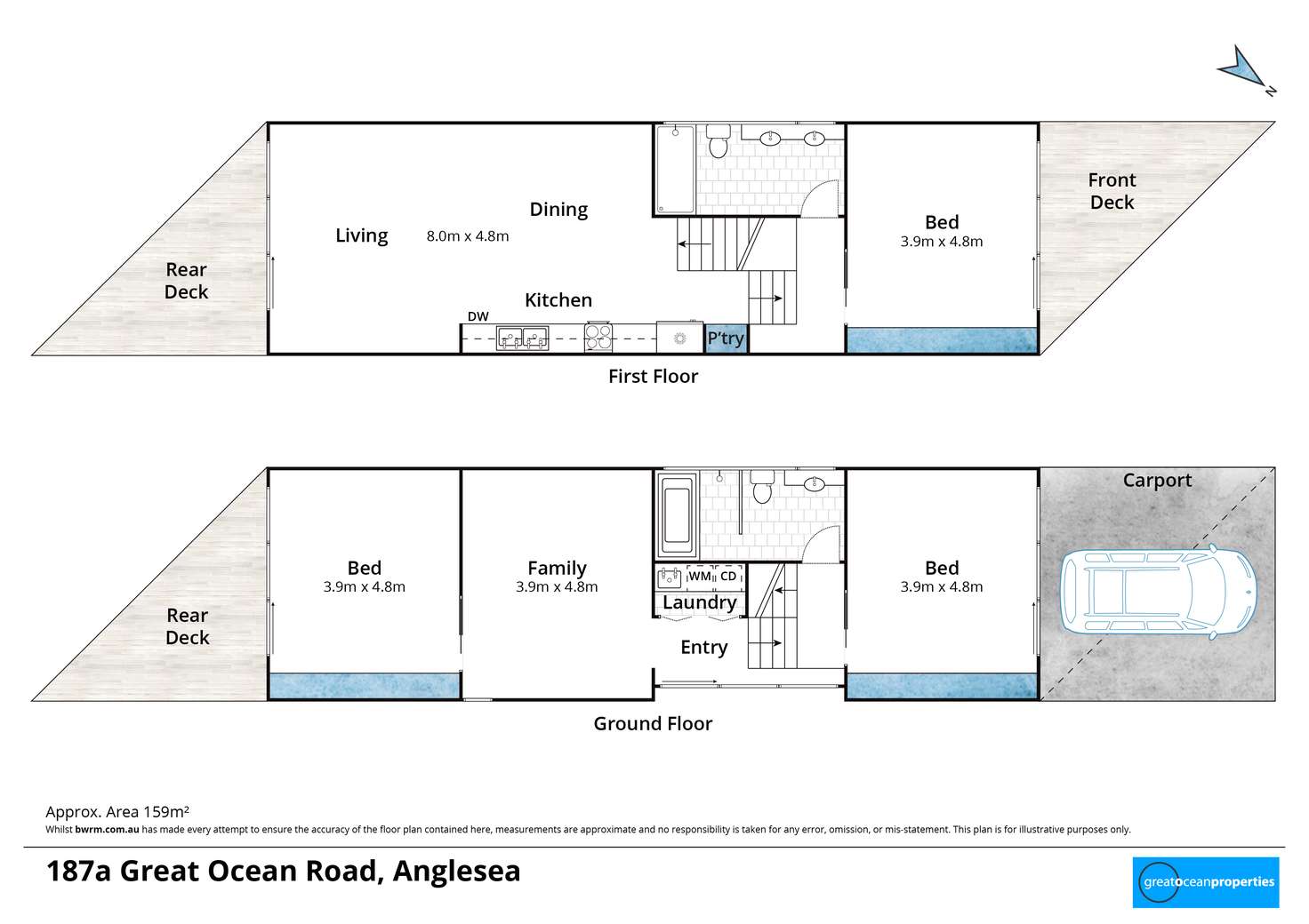 Floorplan of Homely house listing, 187a Great Ocean Road, Anglesea VIC 3230