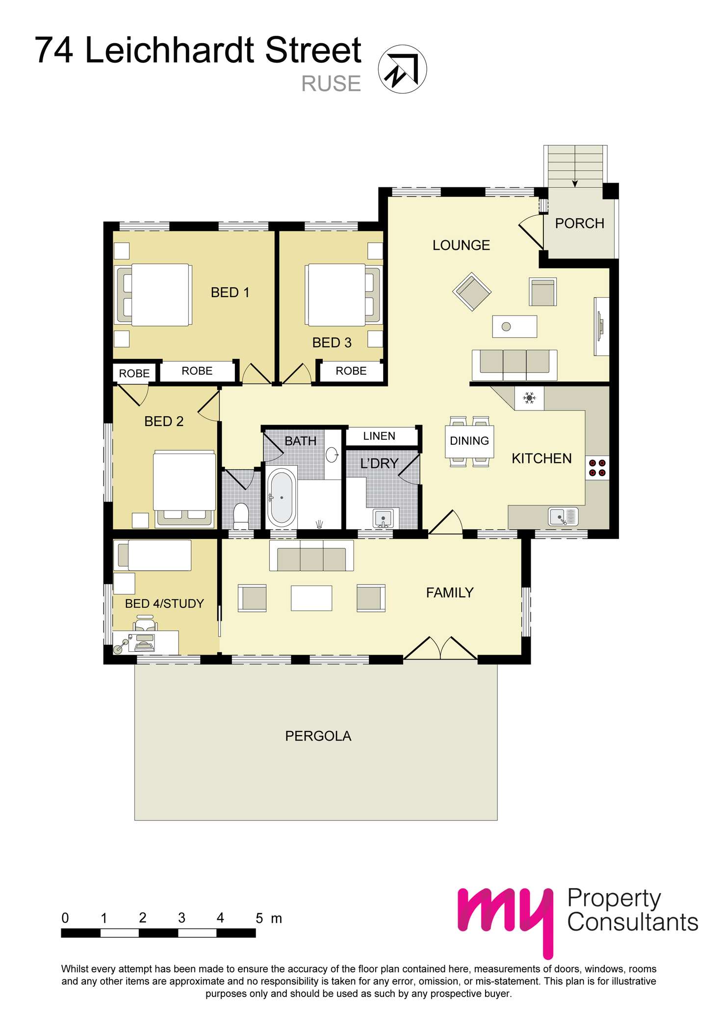 Floorplan of Homely house listing, 74 Leichhardt Street, Ruse NSW 2560