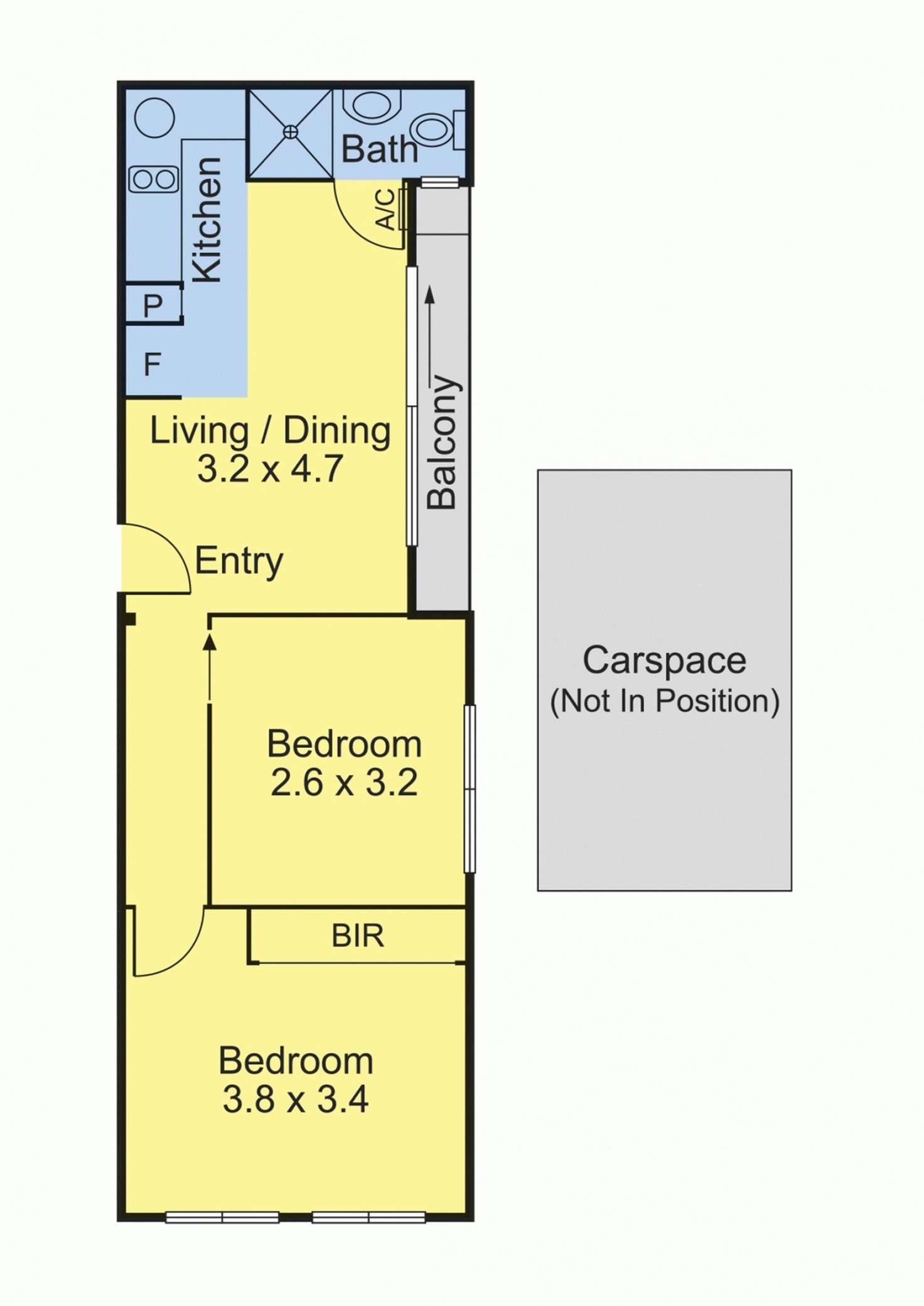 Floorplan of Homely apartment listing, 207/64 Wellington Street, St Kilda VIC 3182