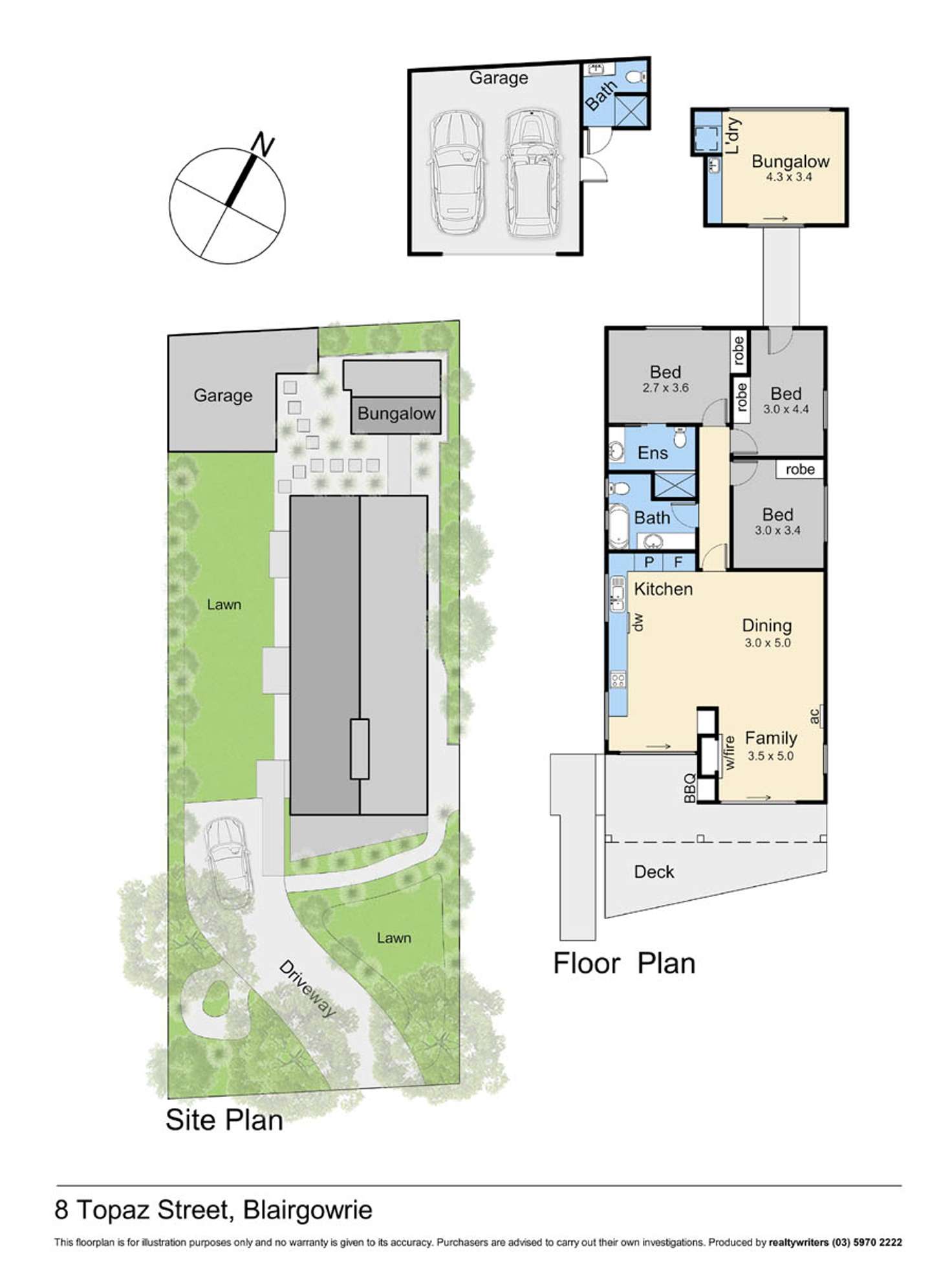 Floorplan of Homely house listing, 8 Topaz Street, Blairgowrie VIC 3942