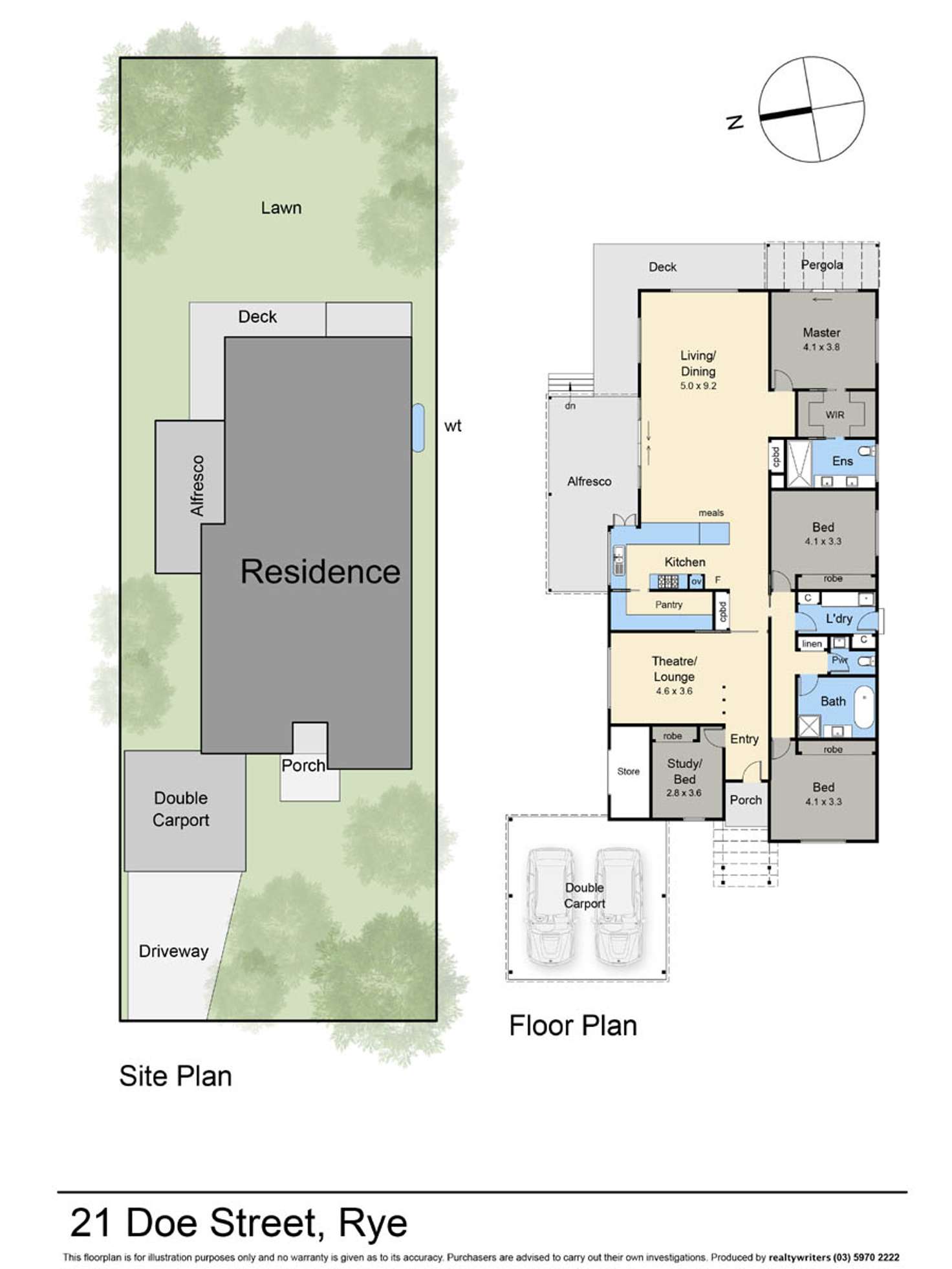 Floorplan of Homely house listing, 21 Doe Street, Rye VIC 3941
