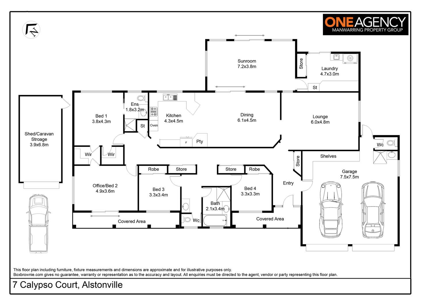 Floorplan of Homely house listing, 7 Calypso Court, Alstonville NSW 2477