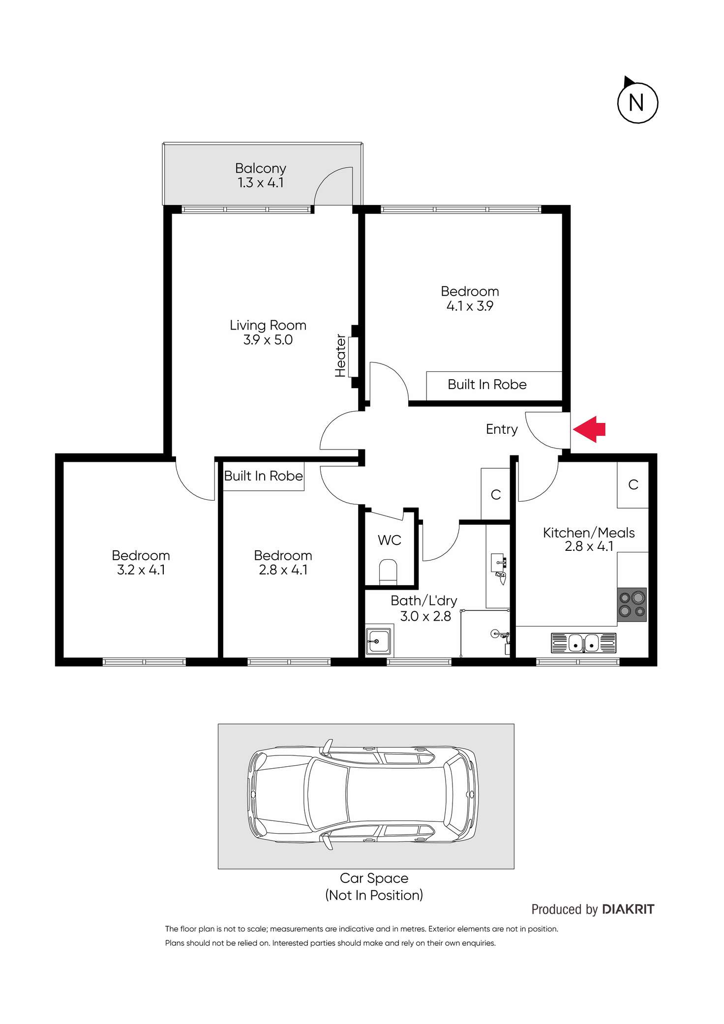Floorplan of Homely apartment listing, 2/81 Daley Street, Bentleigh VIC 3204