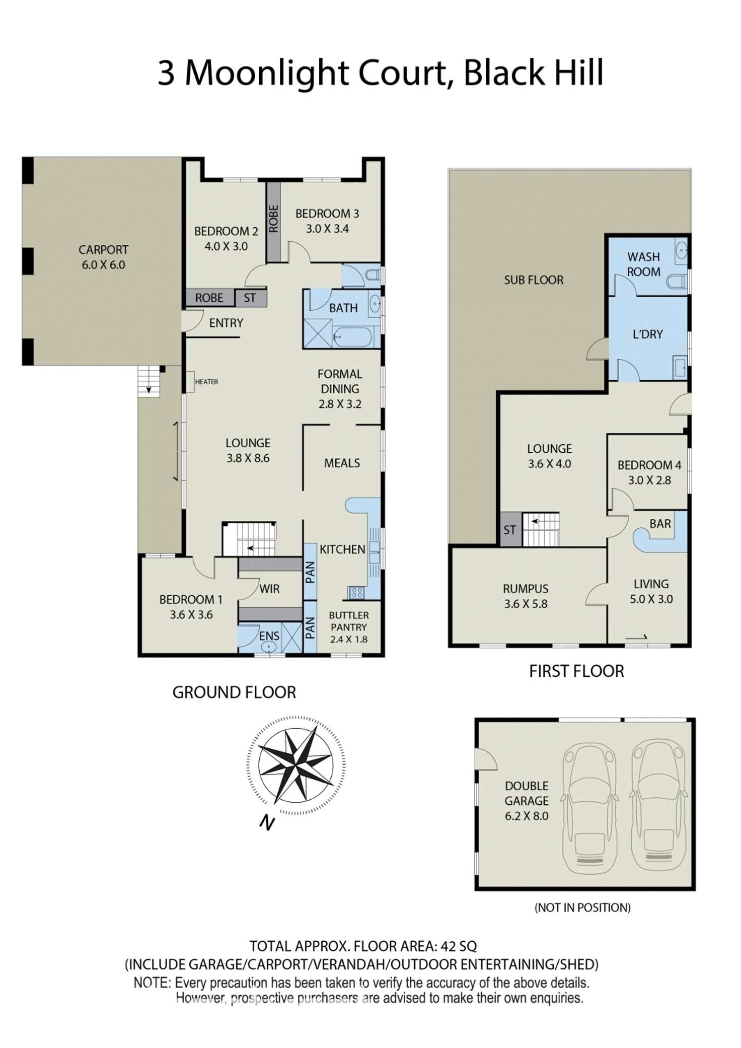 Floorplan of Homely house listing, 3 Moonlight Court, Black Hill VIC 3350