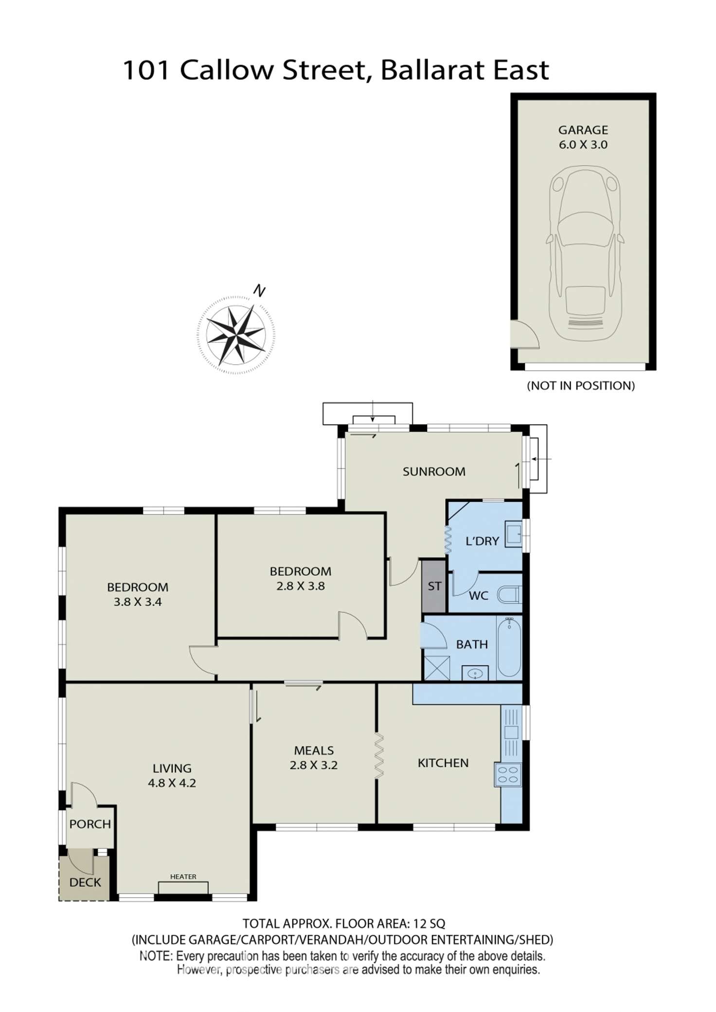 Floorplan of Homely house listing, 101 Callow Street, Ballarat East VIC 3350