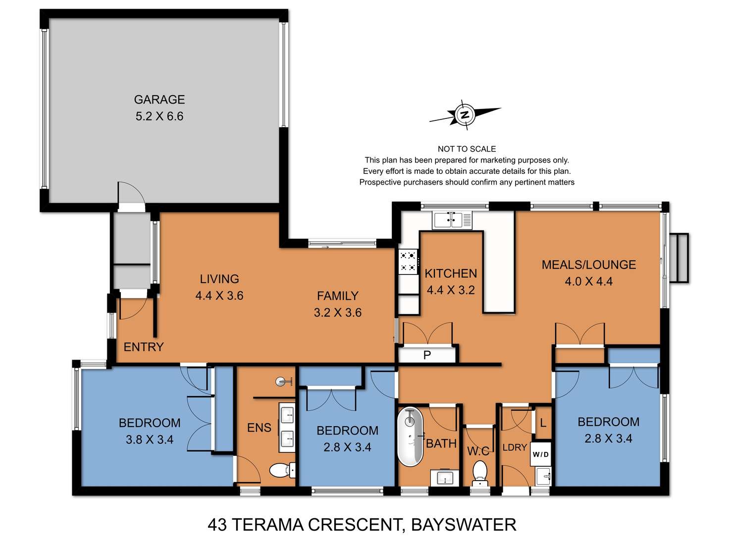 Floorplan of Homely house listing, 43 Terama Crescent, Bayswater VIC 3153