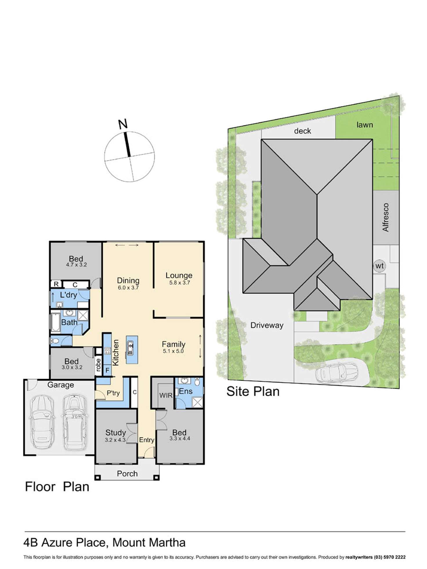 Floorplan of Homely house listing, 4B Azure Place, Mount Martha VIC 3934