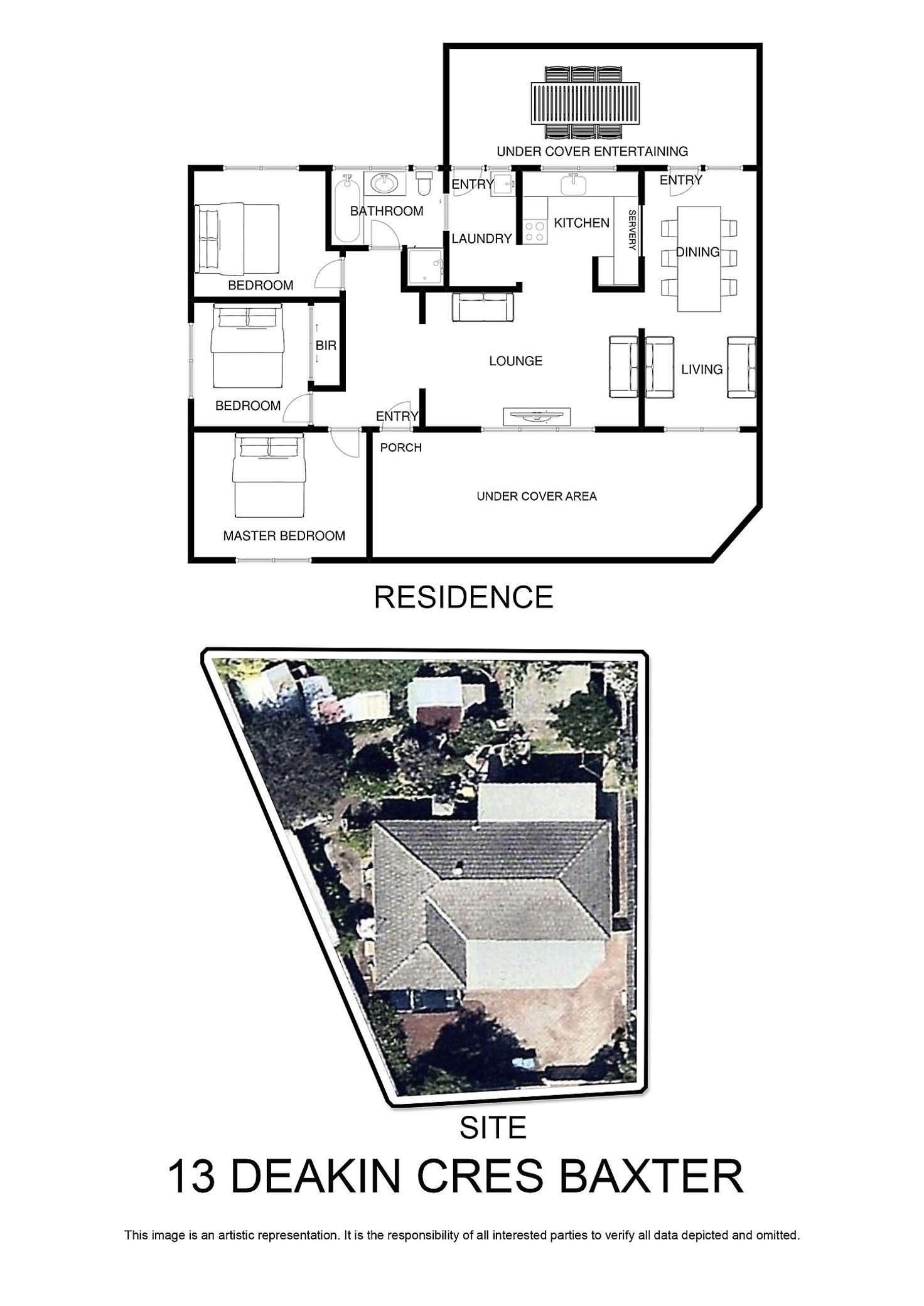 Floorplan of Homely house listing, 13 Deakin Crescent, Baxter VIC 3911