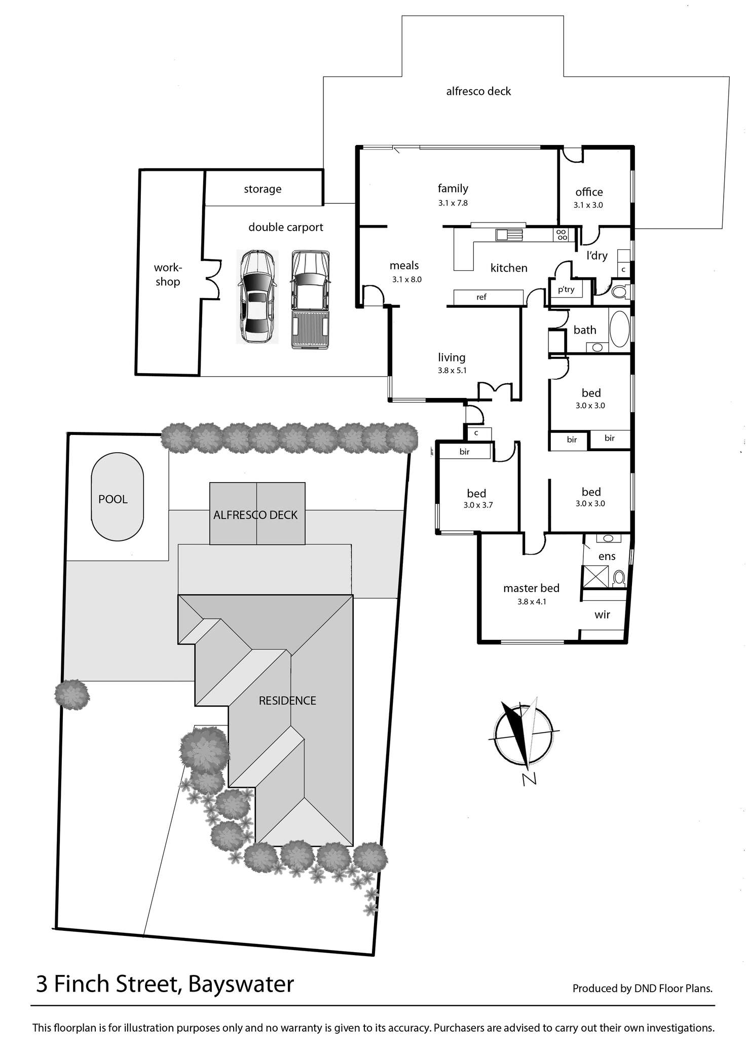 Floorplan of Homely house listing, 3 Finch Street, Bayswater VIC 3153