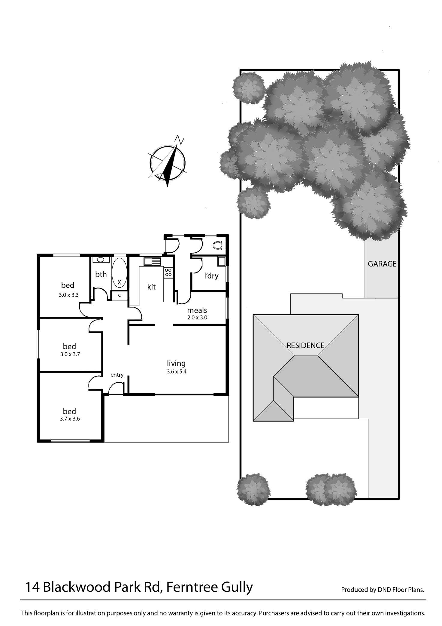 Floorplan of Homely house listing, 14 Blackwood Park Road, Ferntree Gully VIC 3156