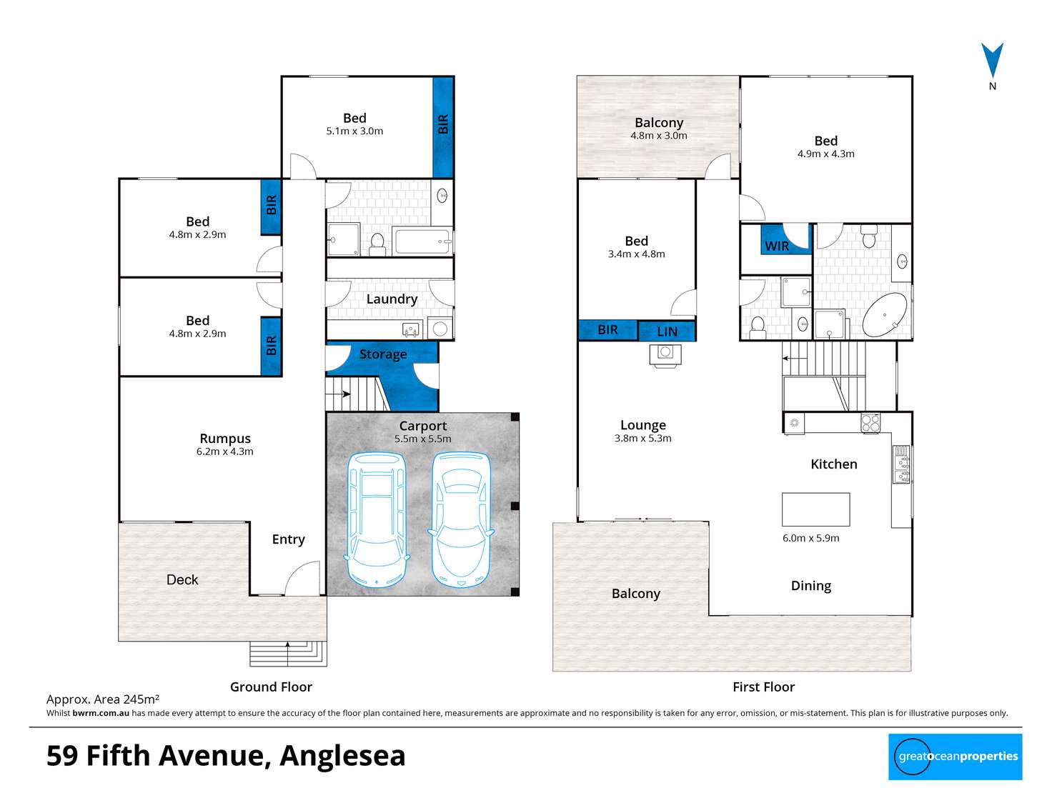 Floorplan of Homely house listing, 59 Fifth Avenue, Anglesea VIC 3230