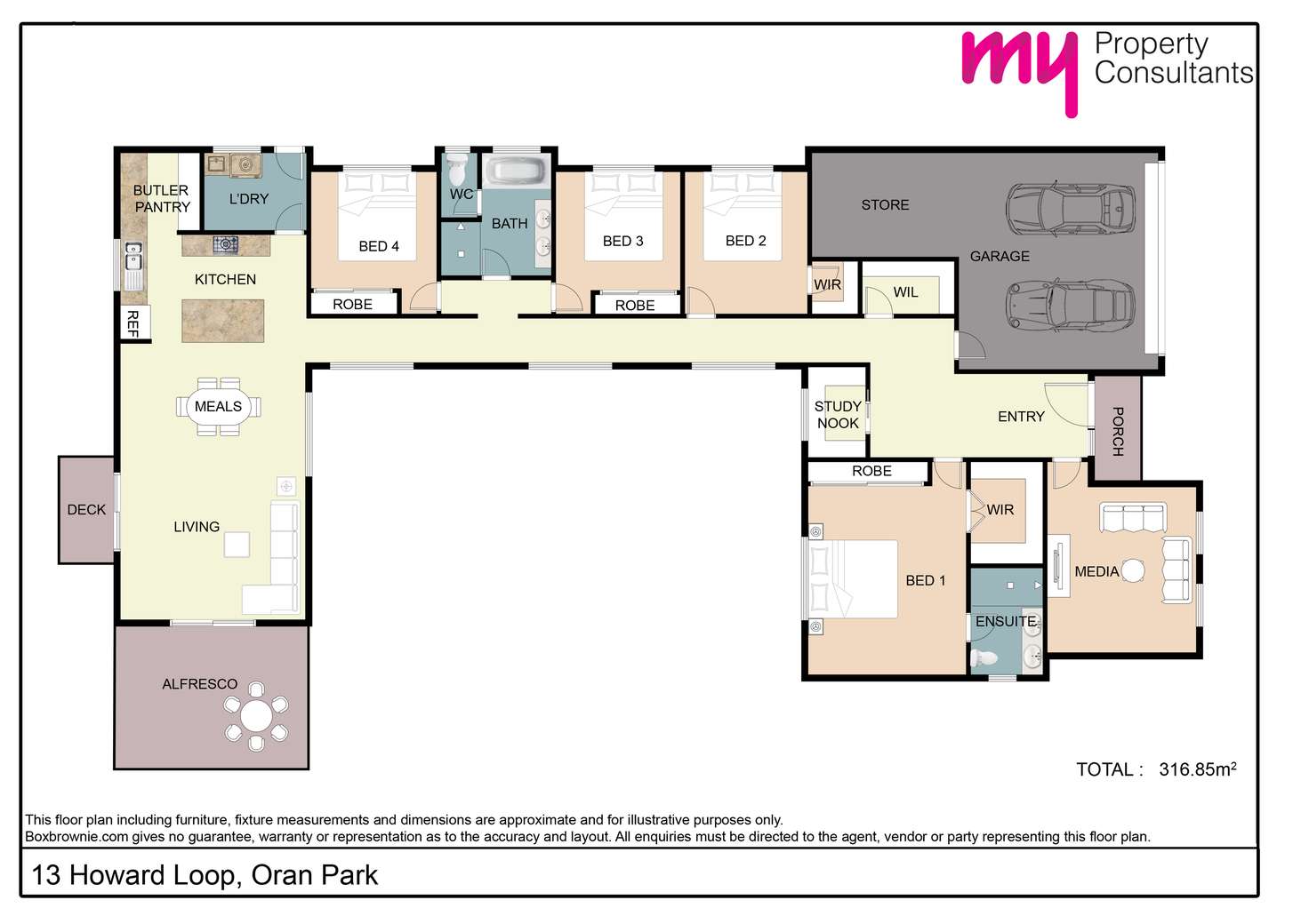 Floorplan of Homely house listing, 13 Howard Loop, Oran Park NSW 2570