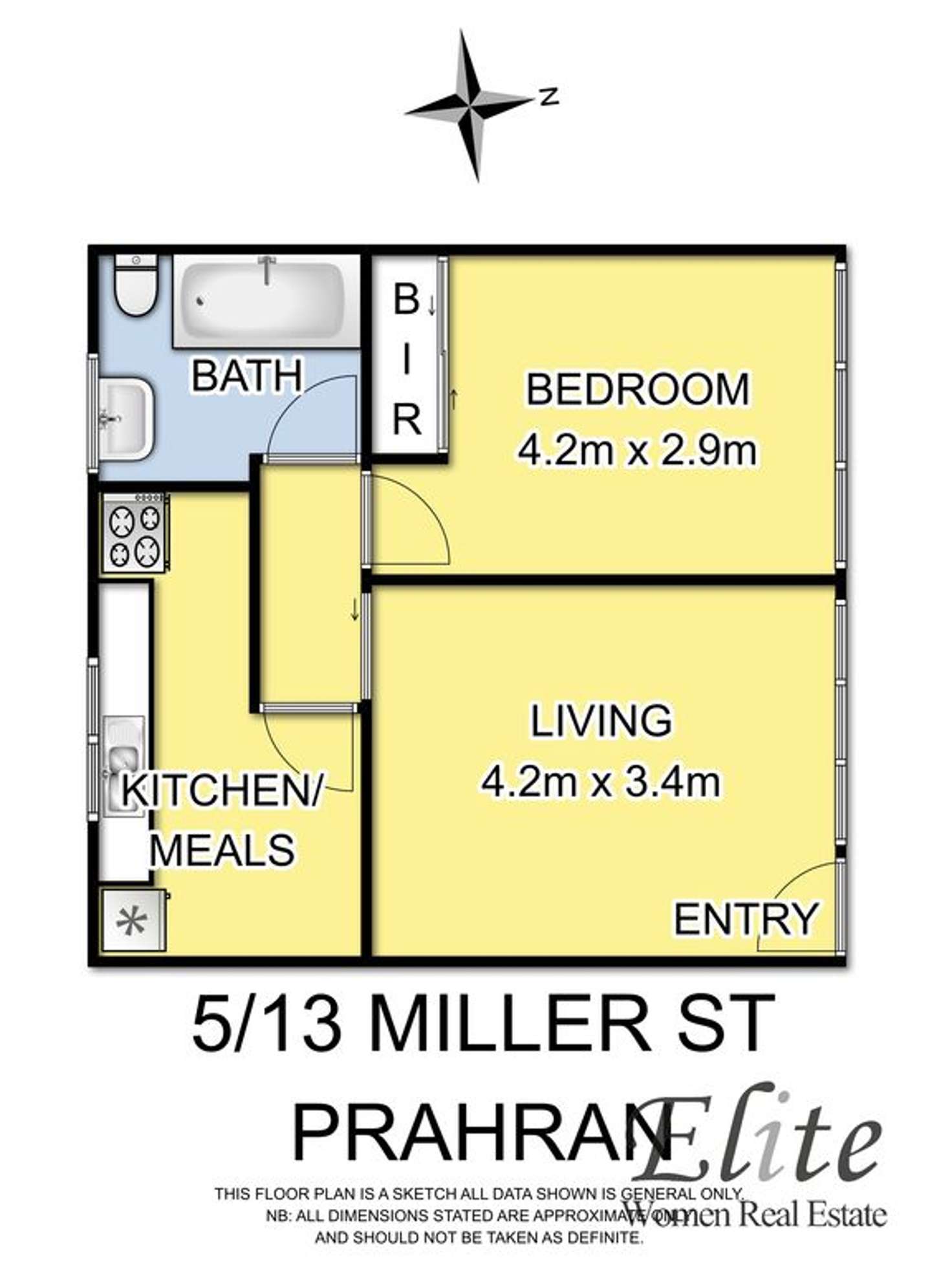 Floorplan of Homely flat listing, 5/13 Miller Street, Prahran VIC 3181