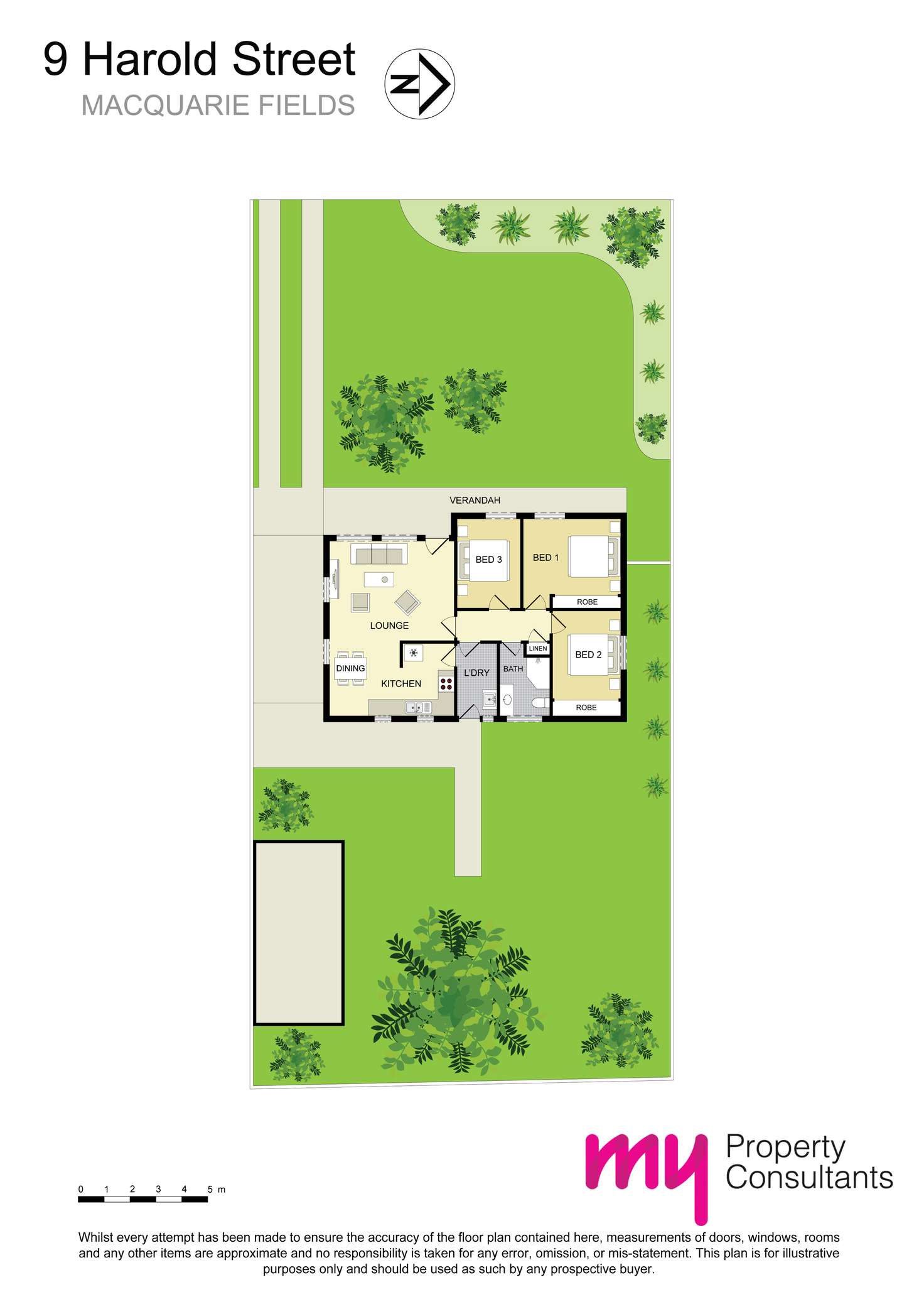 Floorplan of Homely house listing, 9 Harold Street, Macquarie Fields NSW 2564