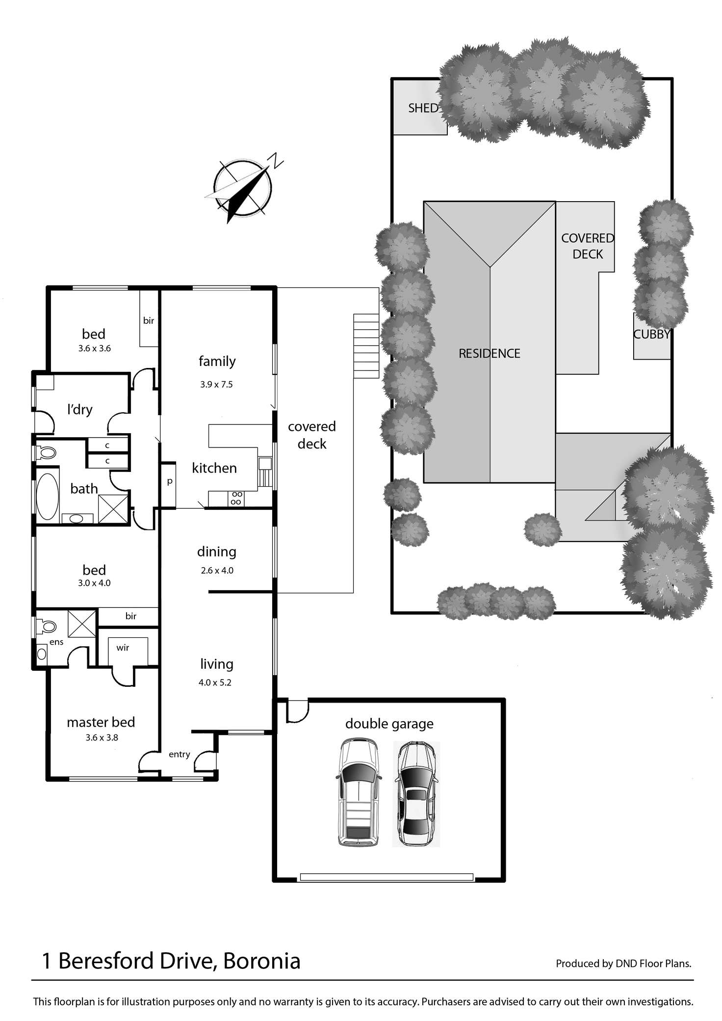 Floorplan of Homely house listing, 1 Beresford Drive, Boronia VIC 3155