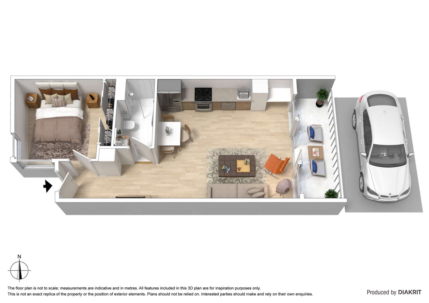 Floorplan of Homely apartment listing, 411/330 Lygon Street, Brunswick VIC 3056