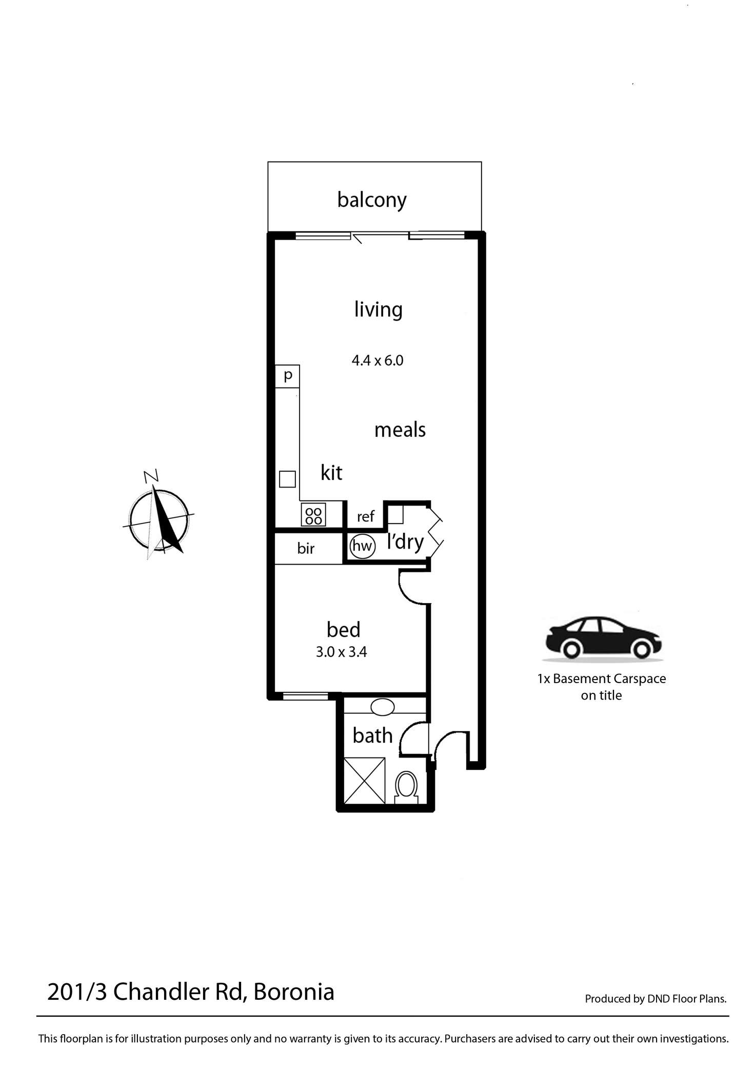 Floorplan of Homely apartment listing, 201/3 Chandler Road, Boronia VIC 3155