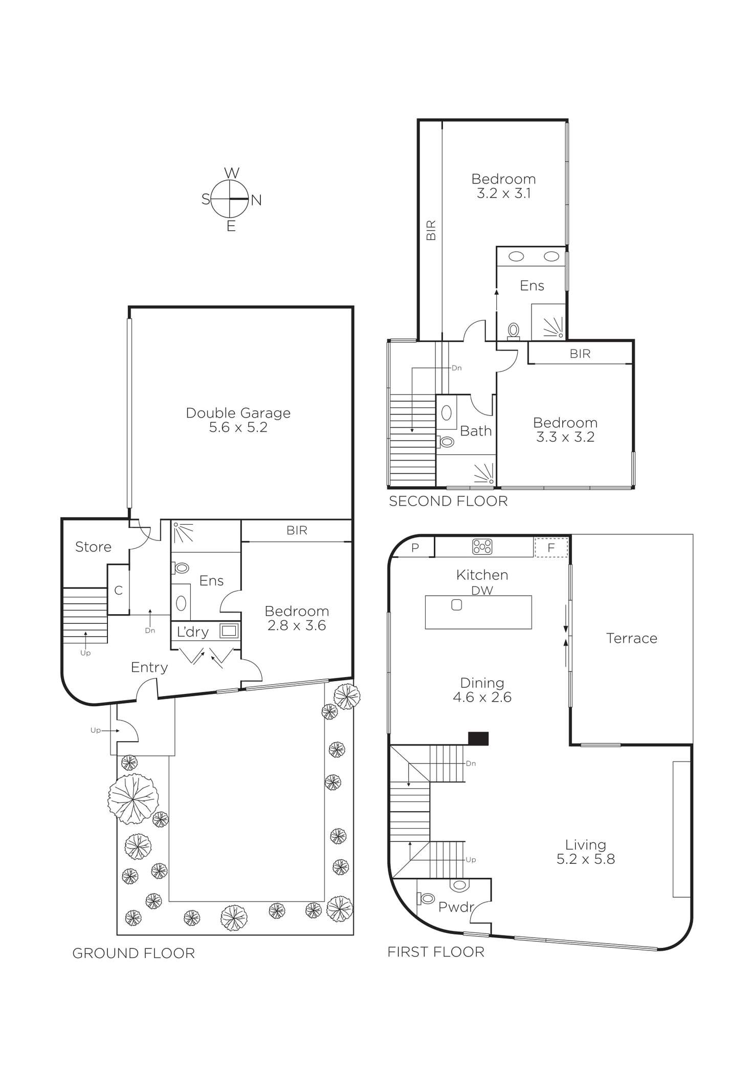 Floorplan of Homely townhouse listing, 1/61a Tennyson Street, Elwood VIC 3184