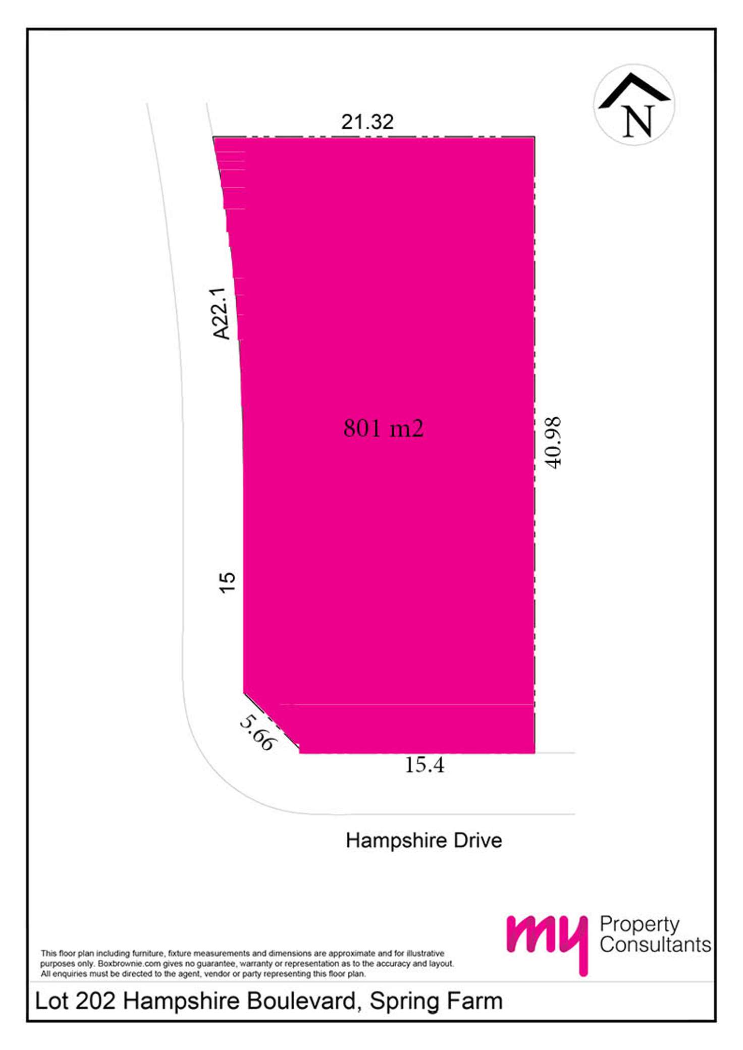 Floorplan of Homely residentialLand listing, Lot 202 Hampshire  Boulevard, Spring Farm NSW 2570