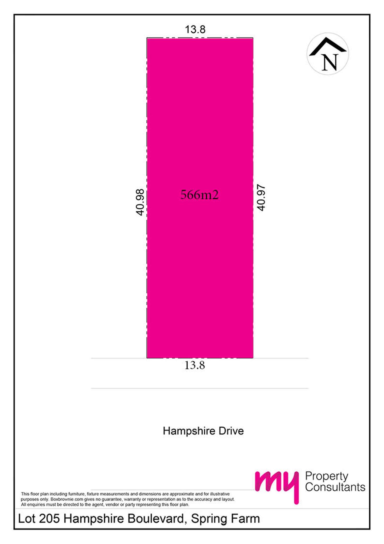 Floorplan of Homely residentialLand listing, Lot 205 Hampshire Boulevard, Spring Farm NSW 2570