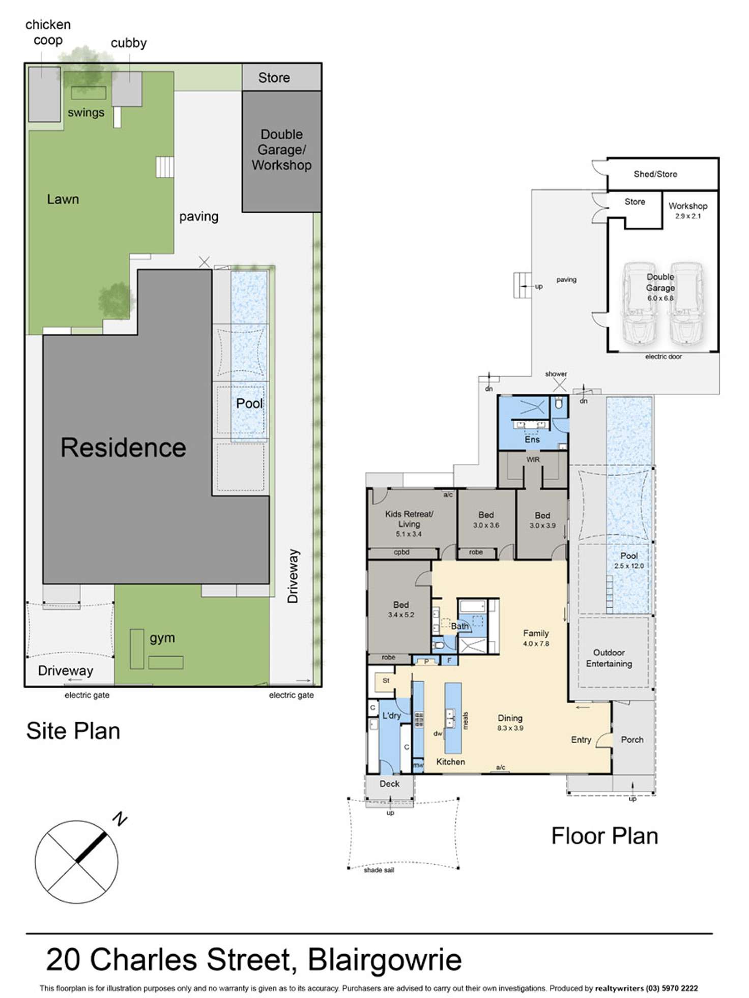 Floorplan of Homely house listing, 20 Charles Street, Blairgowrie VIC 3942