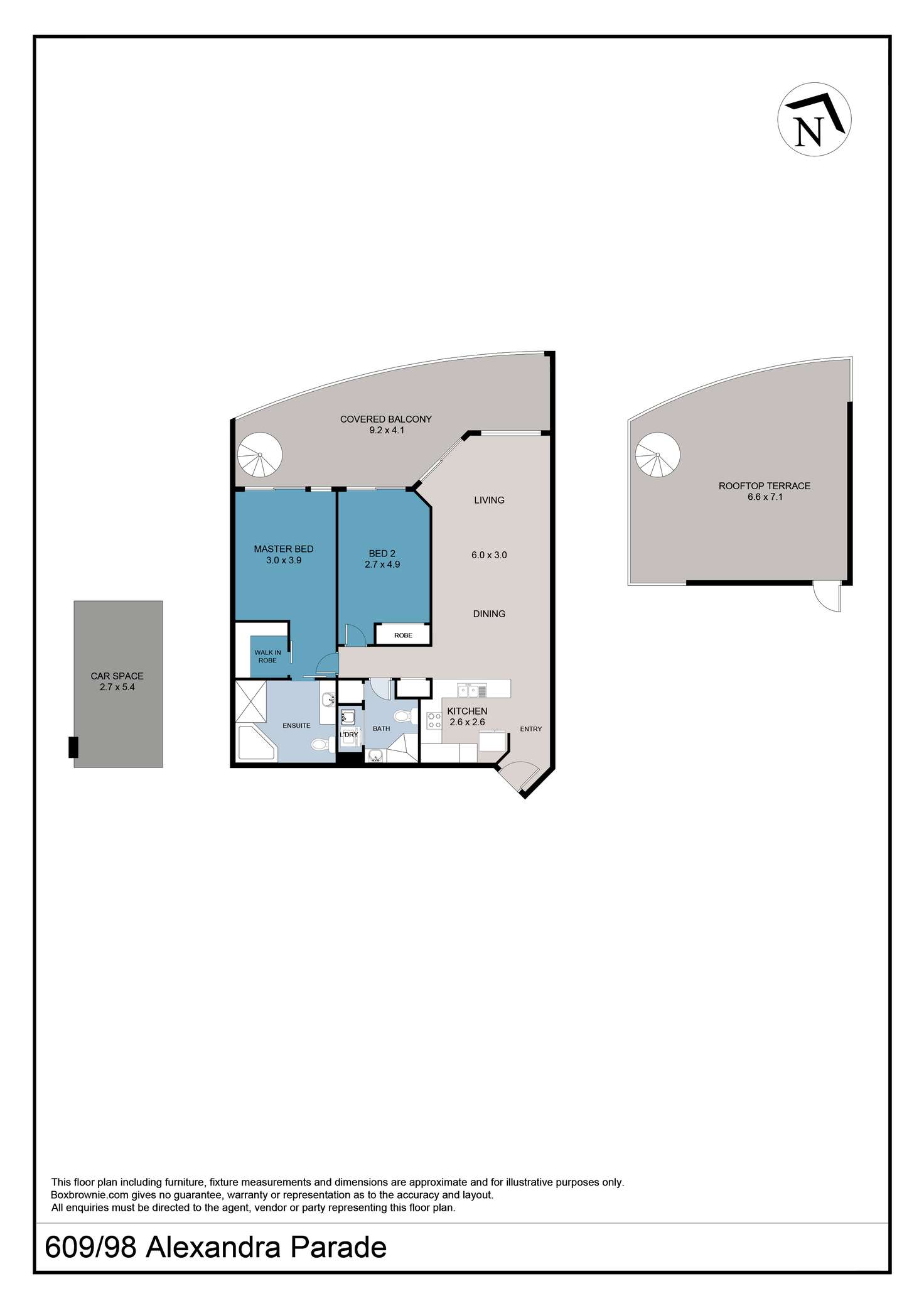 Floorplan of Homely apartment listing, 609/98 Alexandra Parade, Alexandra Headland QLD 4572