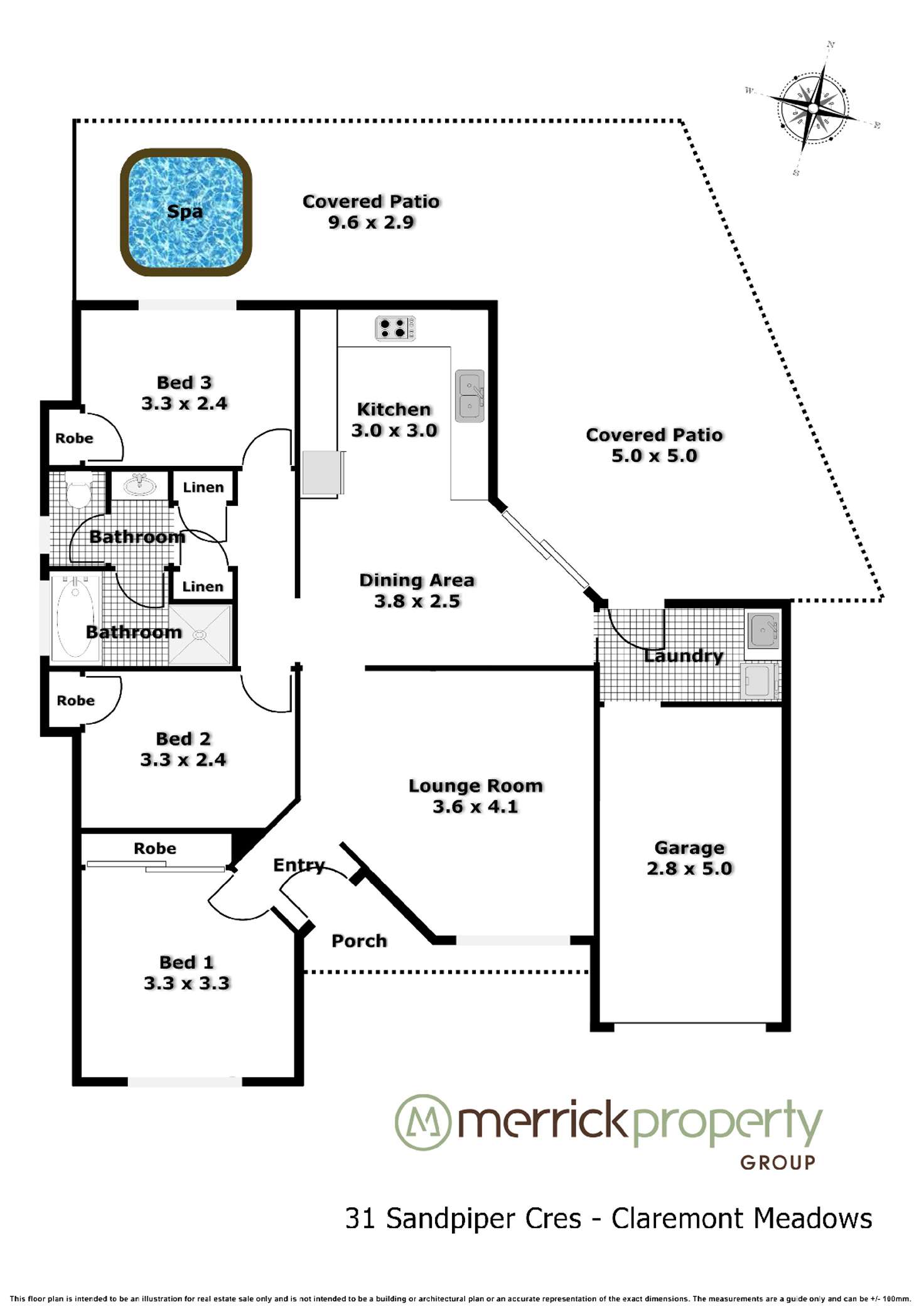 Floorplan of Homely house listing, 31 Sandpiper Crescent, Claremont Meadows NSW 2747